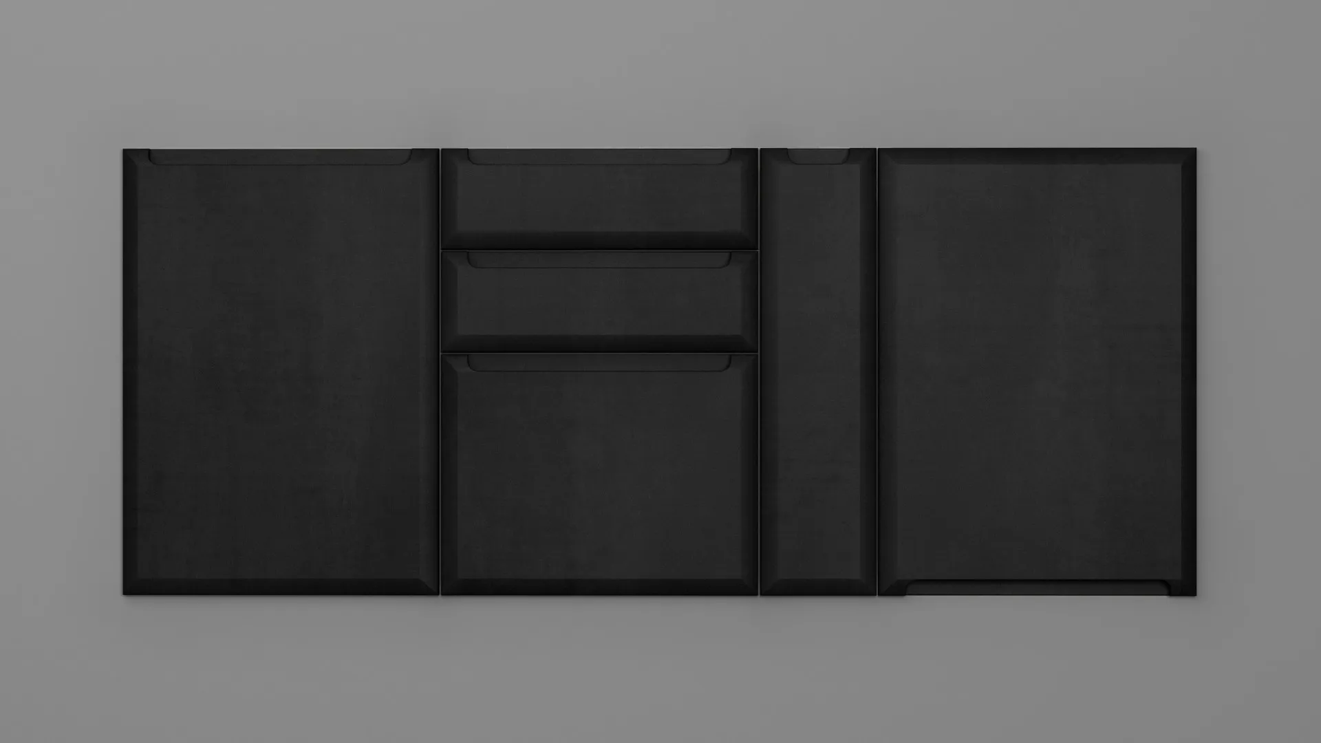 18 mm A36/S NEGRU CERAMIC - mat - imitație de textură