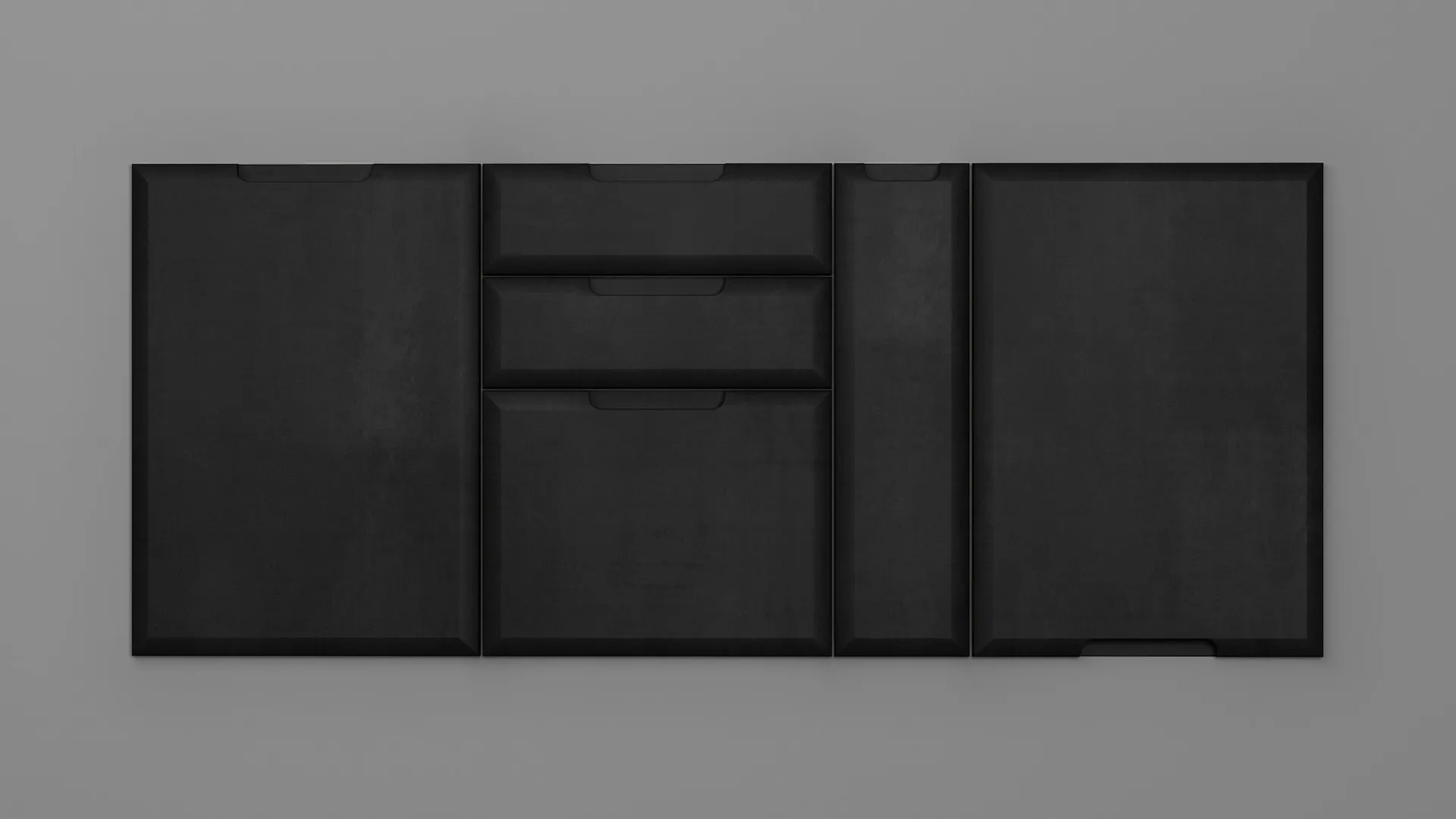 18 mm A37/S NEGRU CERAMIC - mat - imitație de textură