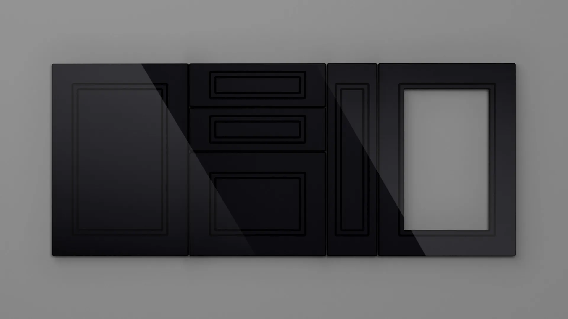 18 mm A40/T NEGRU HG 3D - high gloss 3d - culori uni