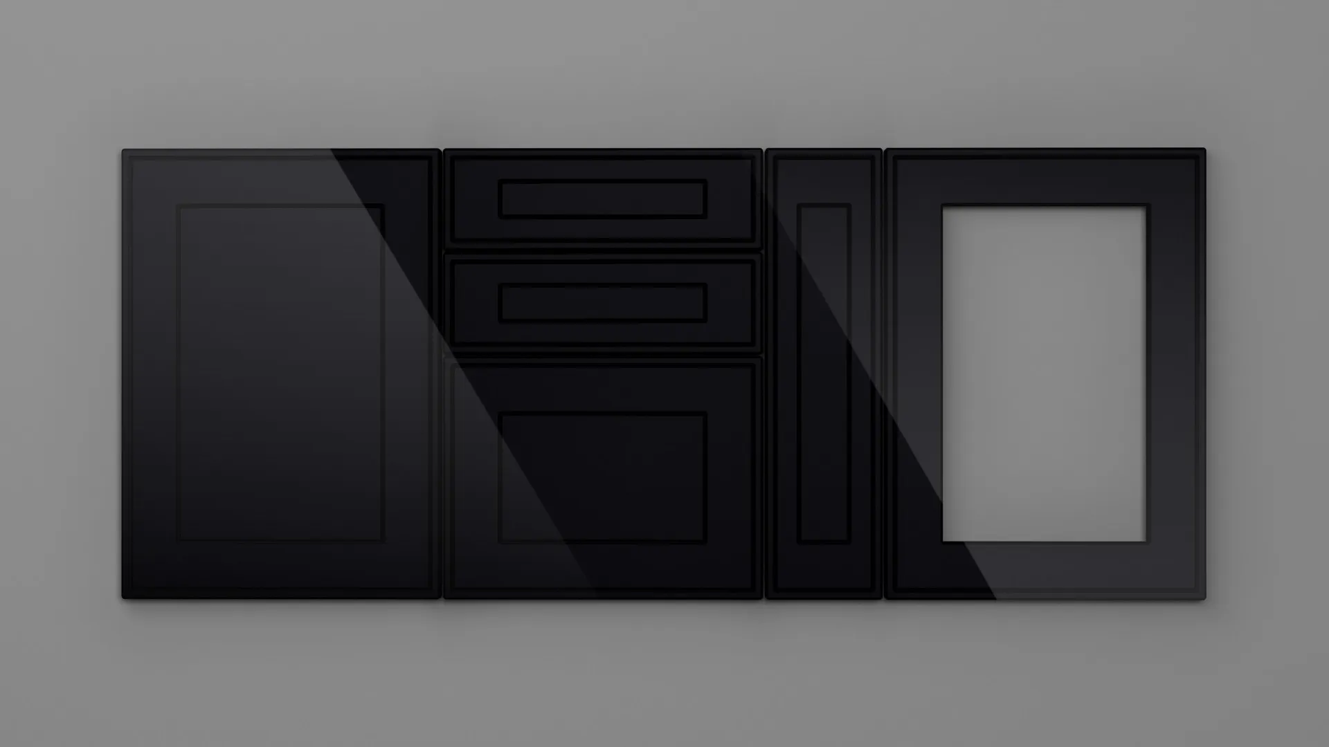 18 mm A41/T NEGRU HG 3D - high gloss 3d - culori uni