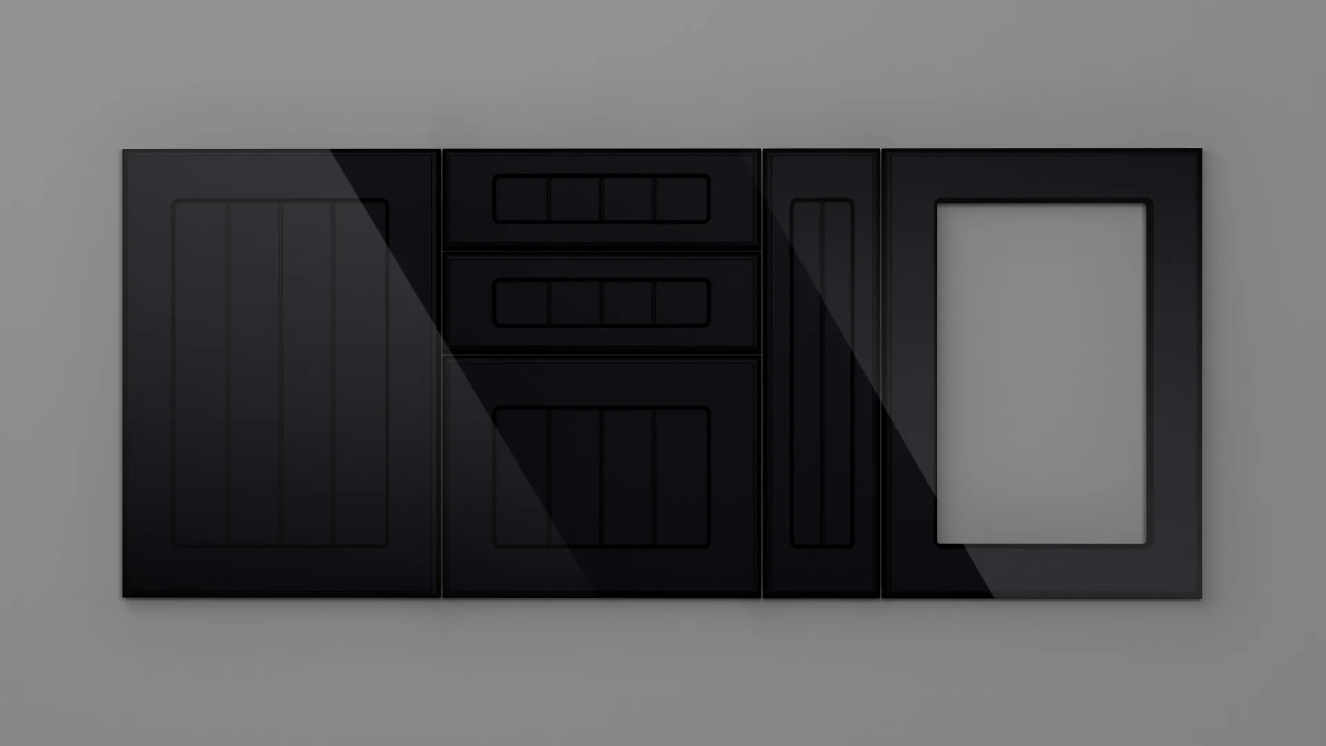 22 mm A161/P NEGRU HG 3D - high gloss 3d - culori uni