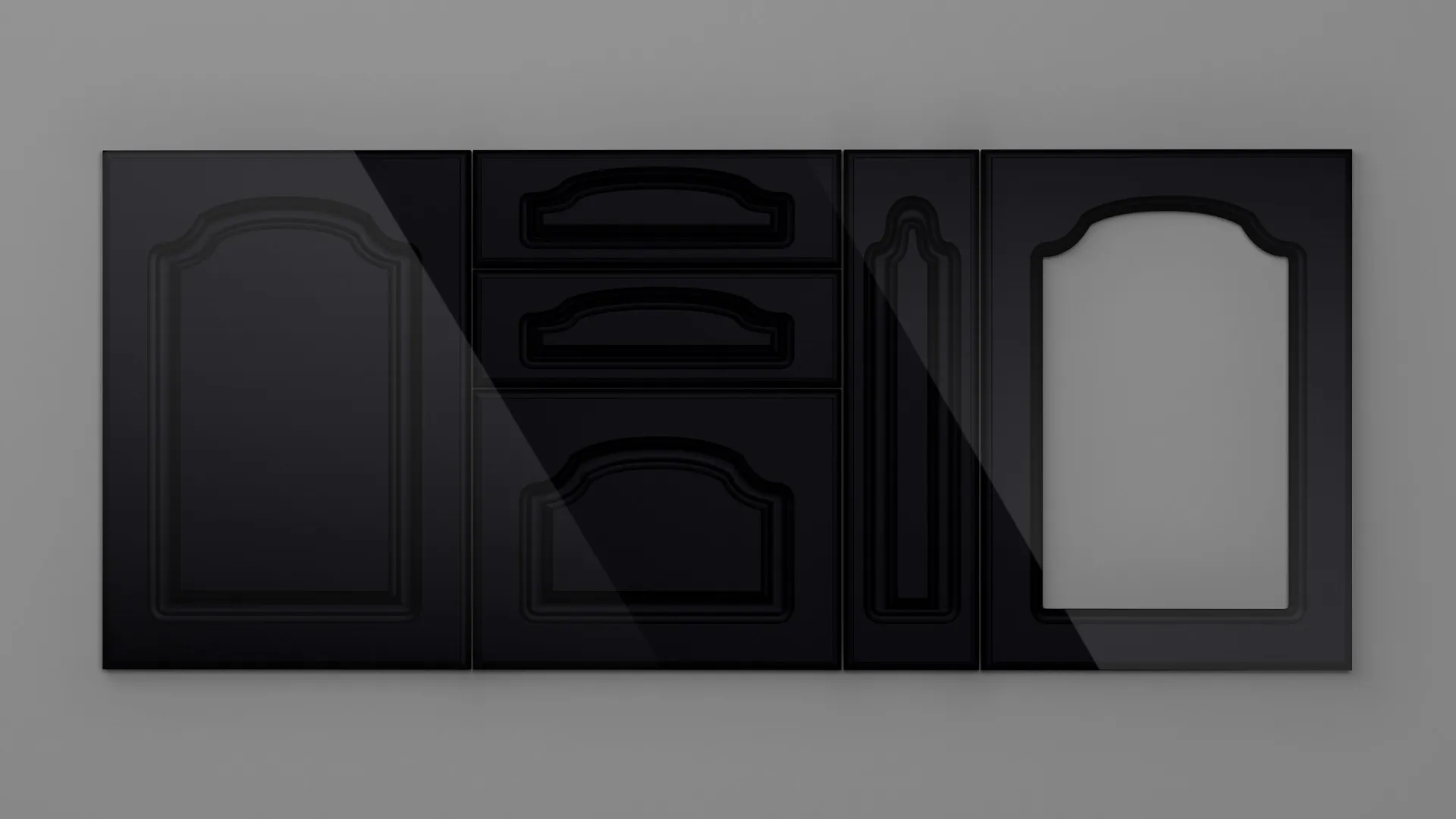 18 mm A31/P NEGRU HG 3D - high gloss 3d - culori uni