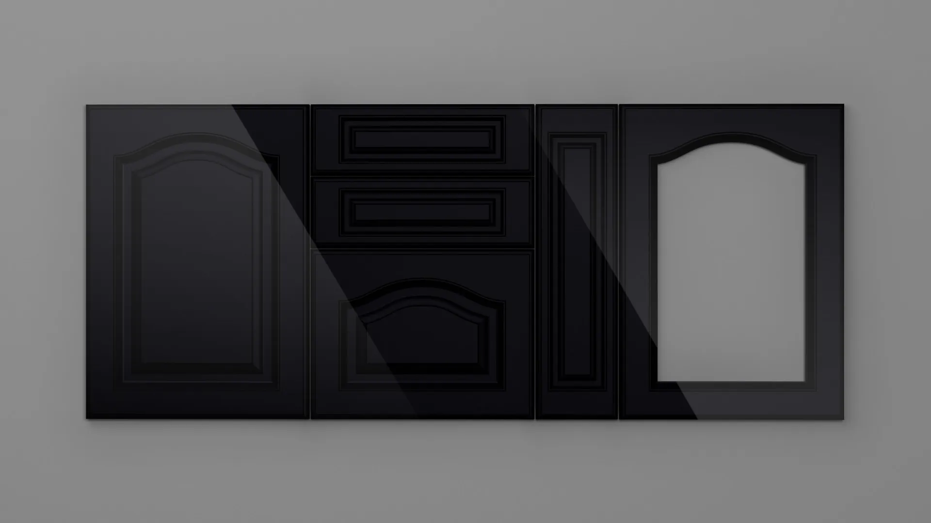 18 mm A63/P NEGRU HG 3D - high gloss 3d - culori uni
