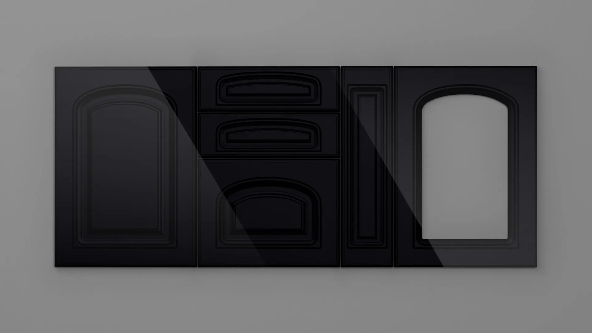 18 mm A72/P NEGRU HG 3D - high gloss 3d - culori uni