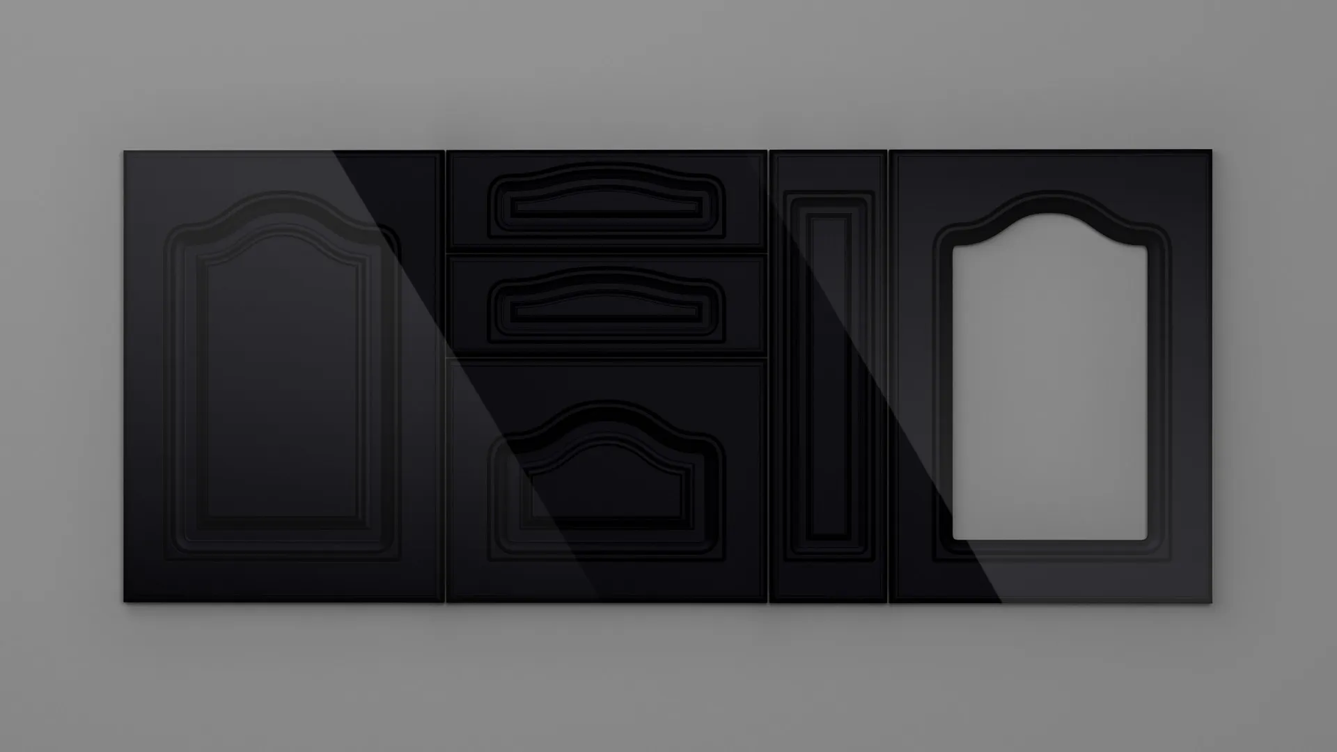 18 mm A73/P NEGRU HG 3D - high gloss 3d - culori uni