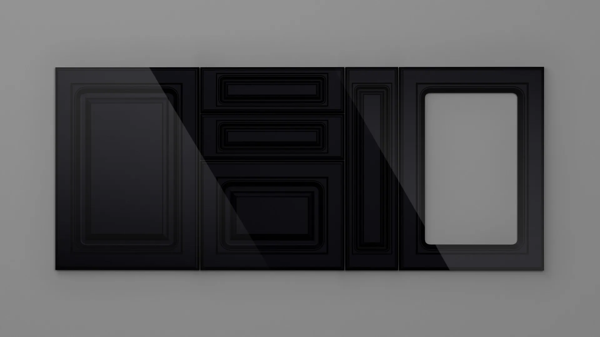 18 mm A74/P NEGRU HG 3D - high gloss 3d - culori uni