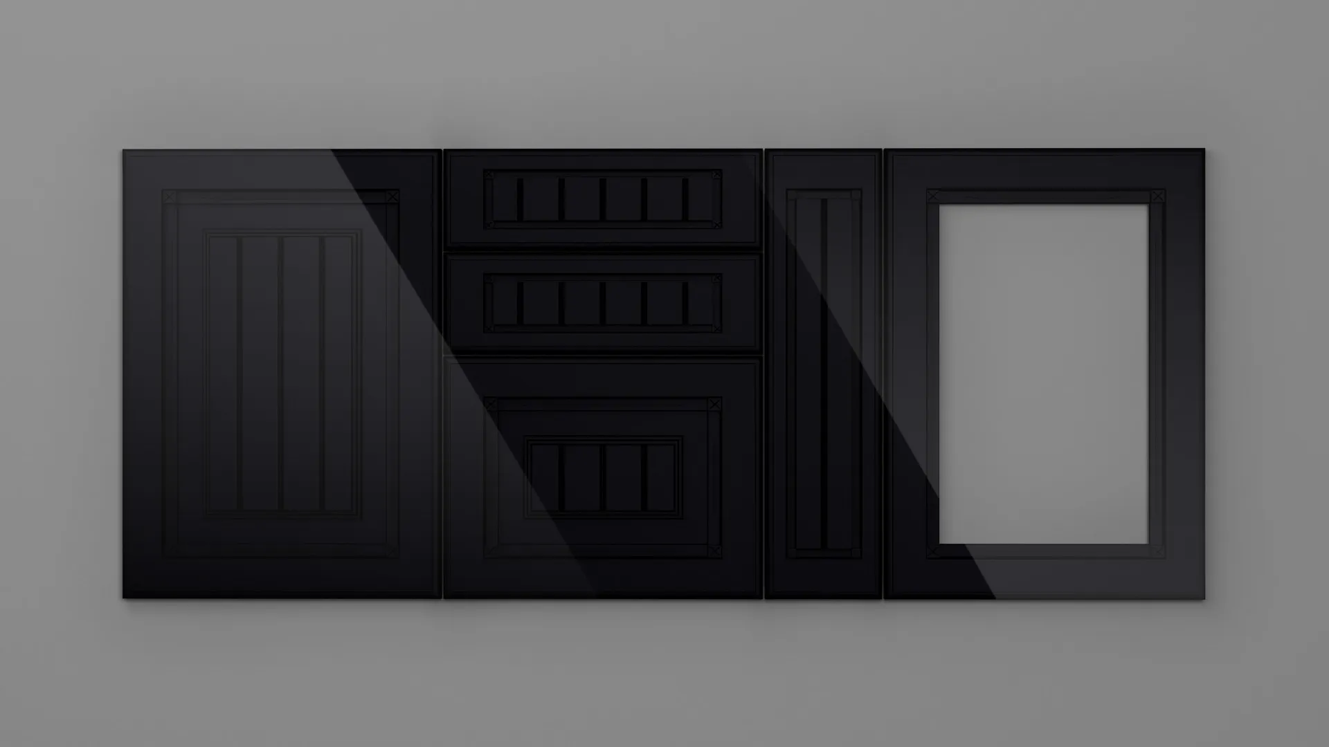 18 mm A76/P NEGRU HG 3D - high gloss 3d - culori uni