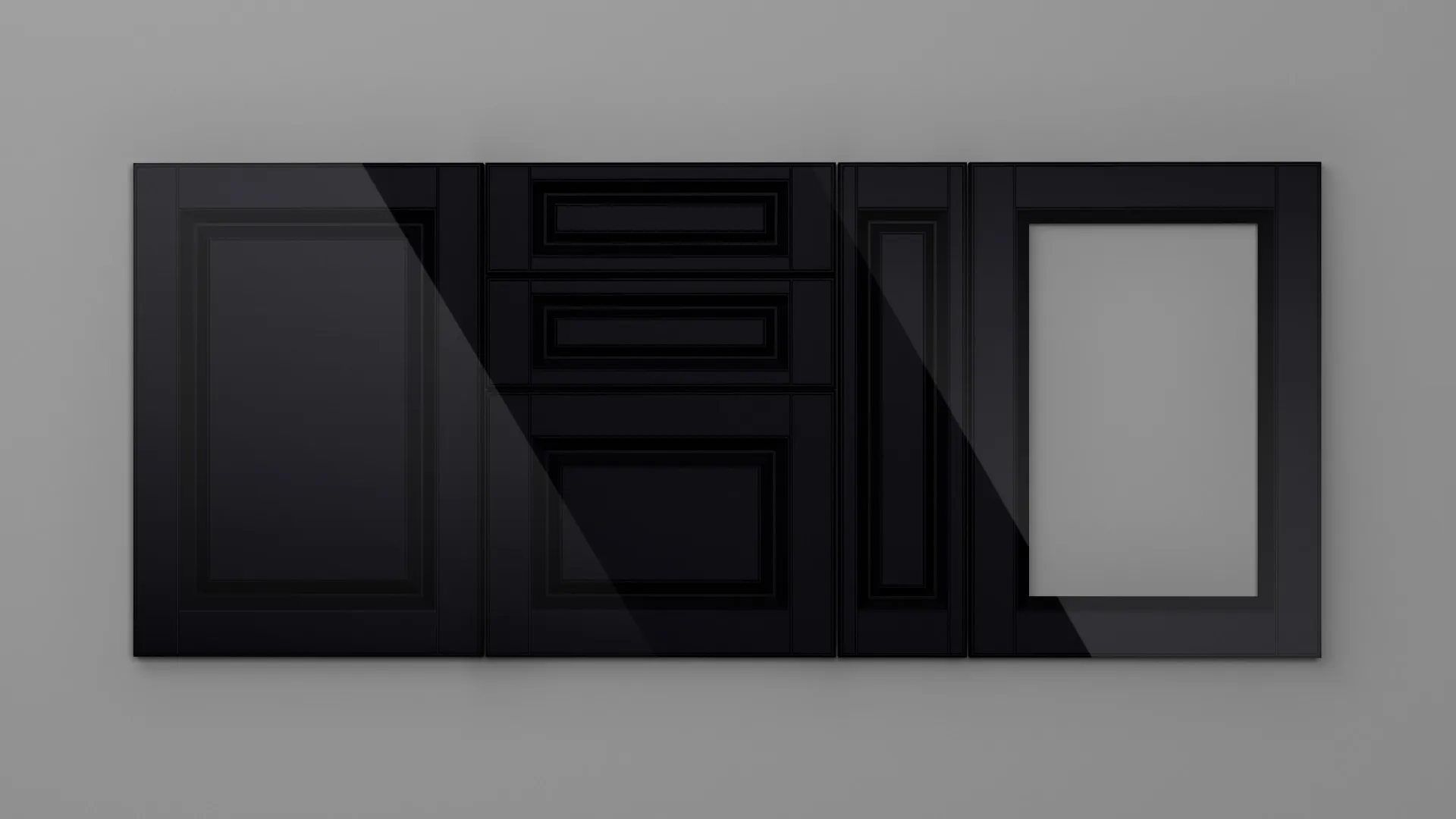 18 mm A131/D NEGRU HG 3D - high gloss 3d - culori uni