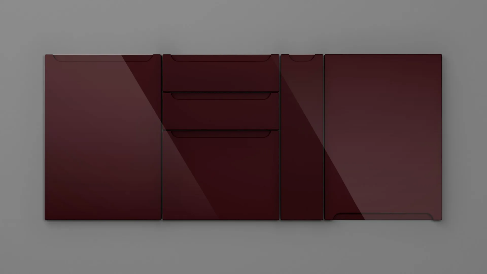 18 mm A34/R3 BORDO HG 3D - high gloss 3d - culori uni