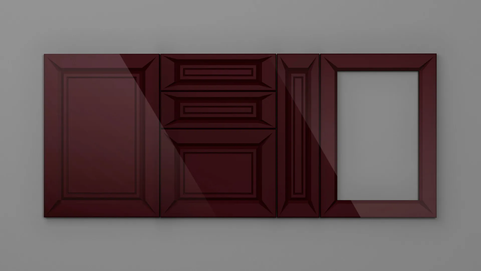 18 mm A45/R3 BORDO HG 3D - high gloss 3d - culori uni