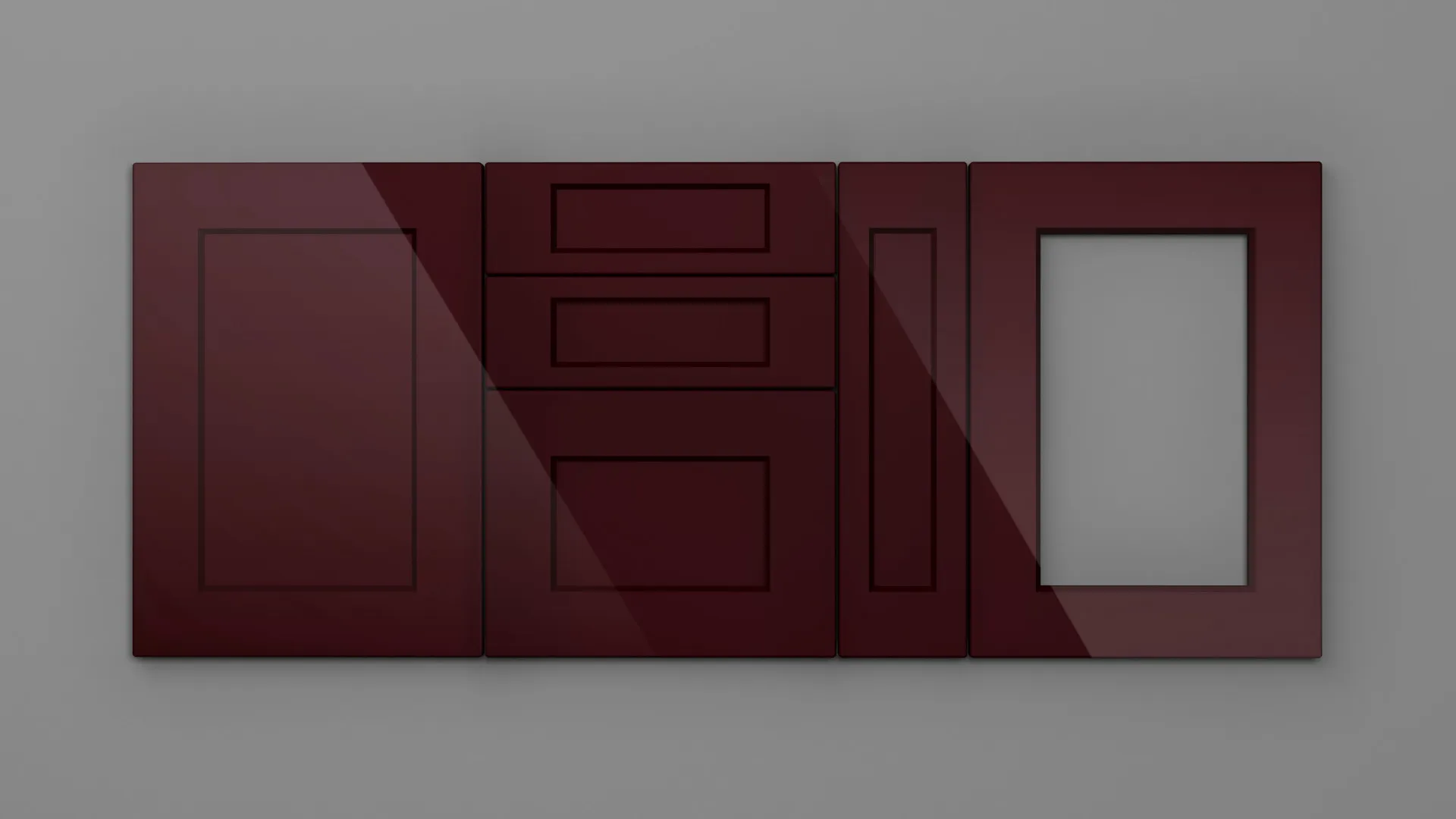22 mm A150/R3 BORDO HG 3D - high gloss 3d - culori uni