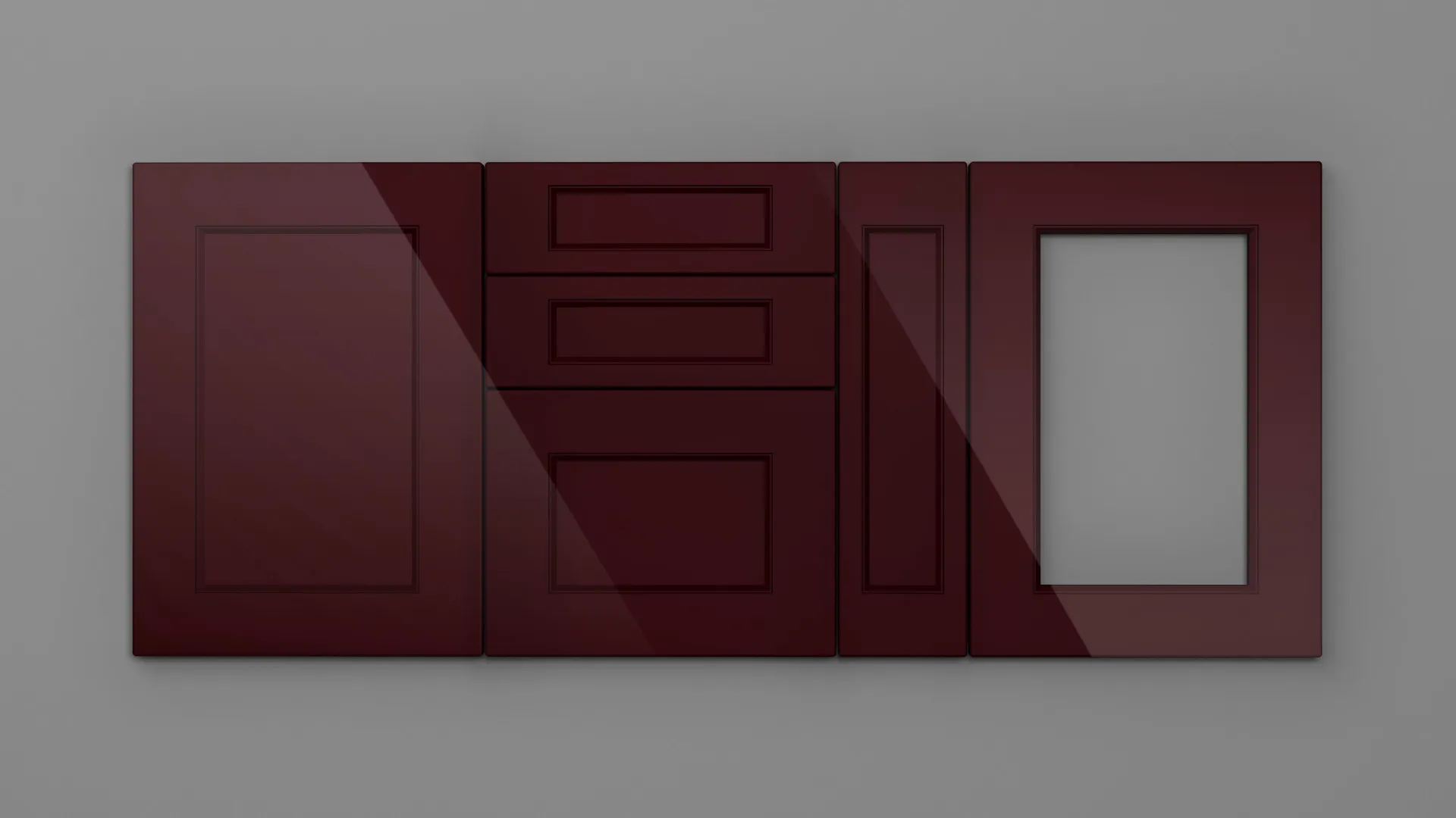 22 mm A151/R3 BORDO HG 3D - high gloss 3d - culori uni