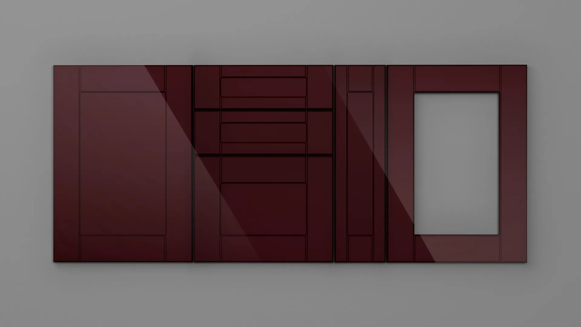 22 mm A159/R6 BORDO HG 3D - high gloss 3d - culori uni
