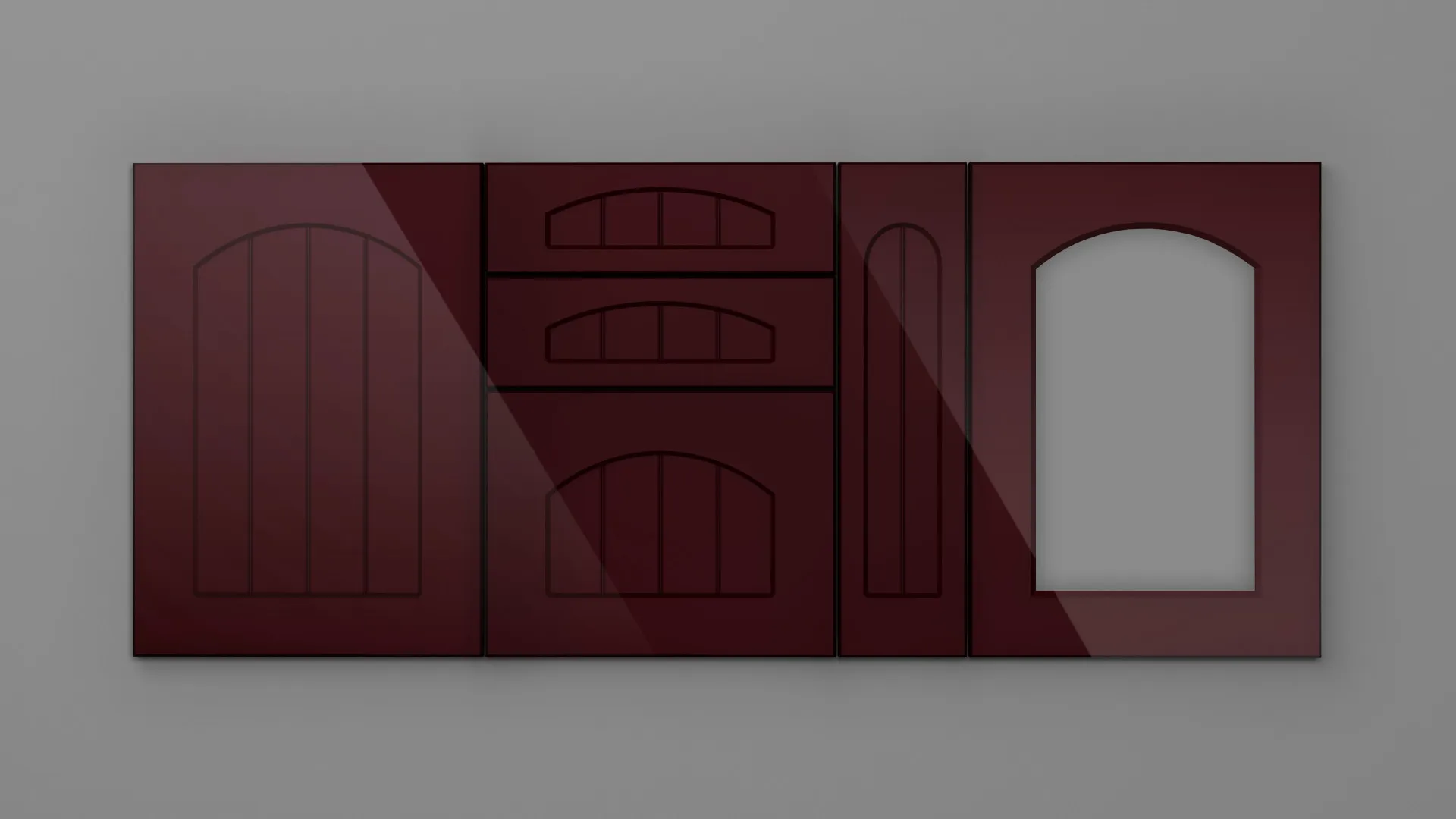 22 mm A180/T BORDO HG 3D - high gloss 3d - culori uni