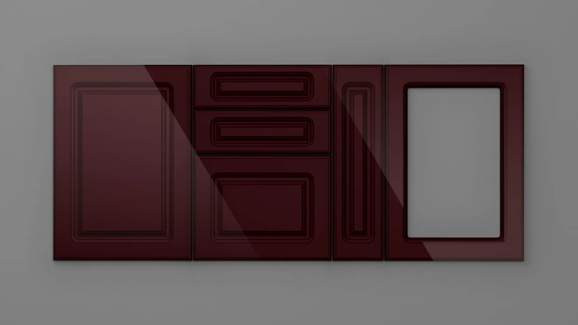 18 mm A1/P BORDO HG 3D - high gloss 3d - culori uni
