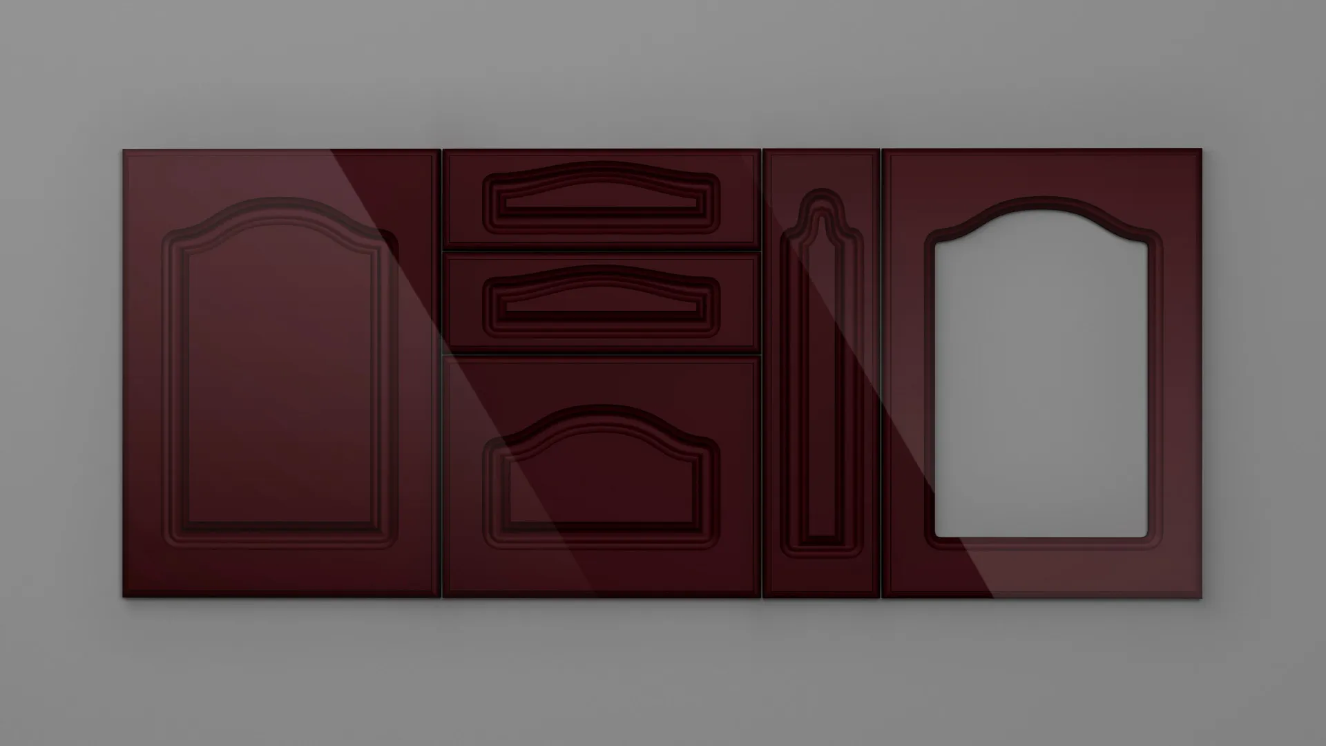 18 mm A3/P BORDO HG 3D - high gloss 3d - culori uni