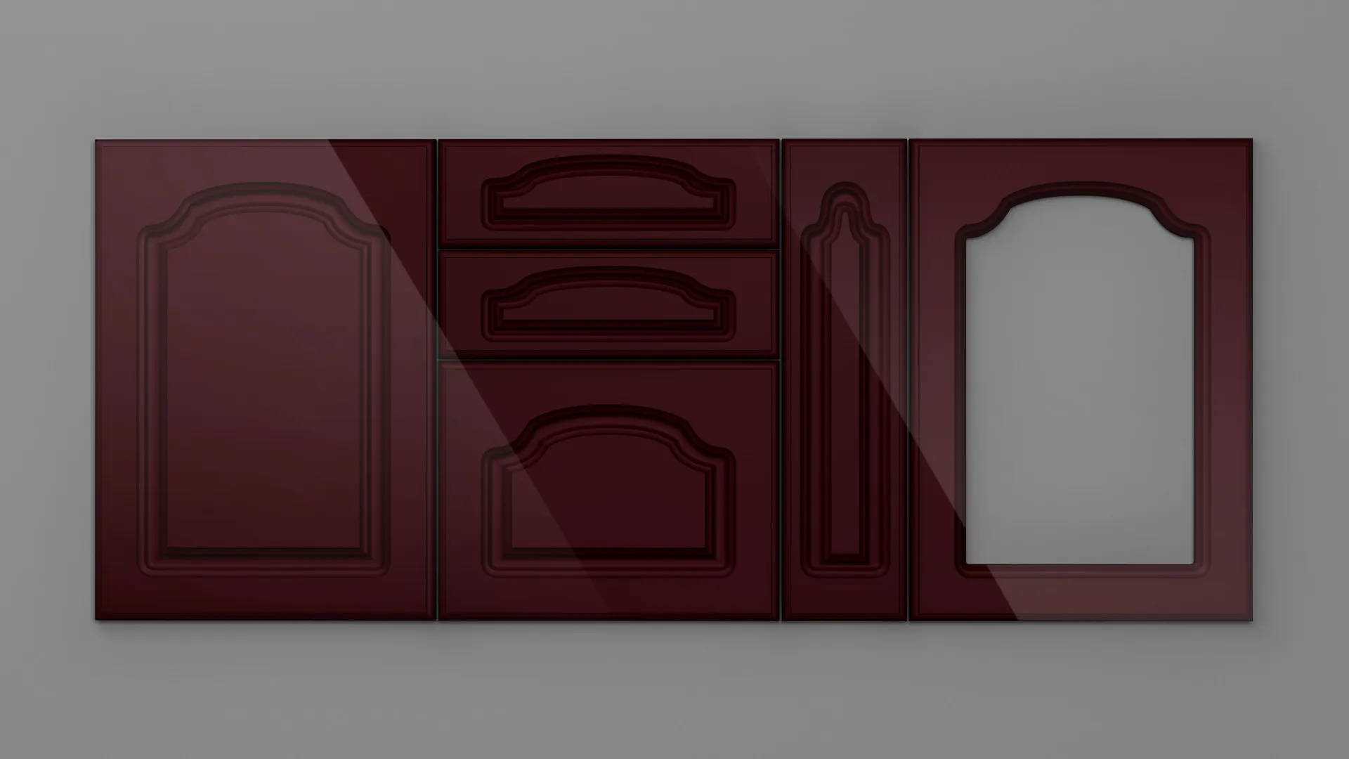 18 mm A31/P BORDO HG 3D - high gloss 3d - culori uni