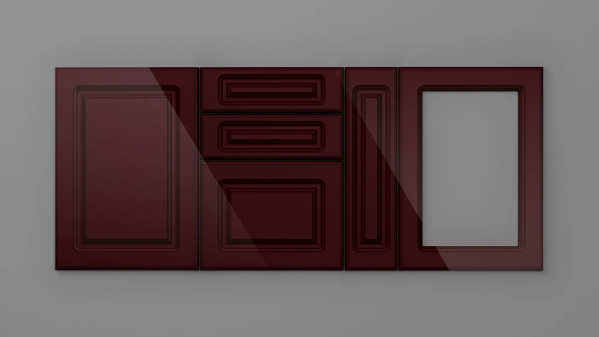 18 mm A32/P BORDO HG 3D - high gloss 3d - culori uni