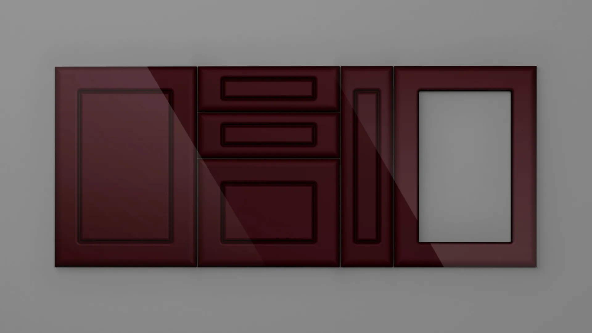 18 mm A29/S BORDO HG 3D - high gloss 3d - culori uni