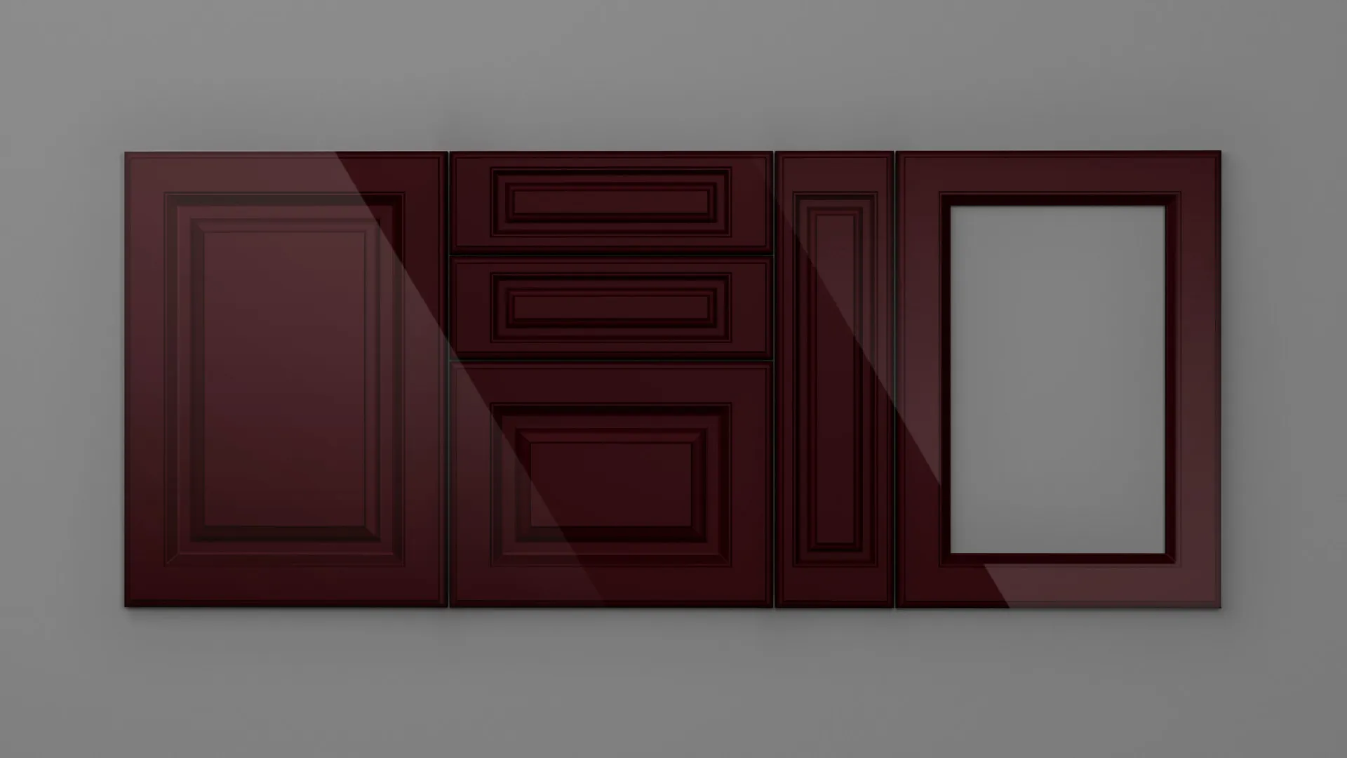 18 mm A62/P BORDO HG 3D - high gloss 3d - culori uni