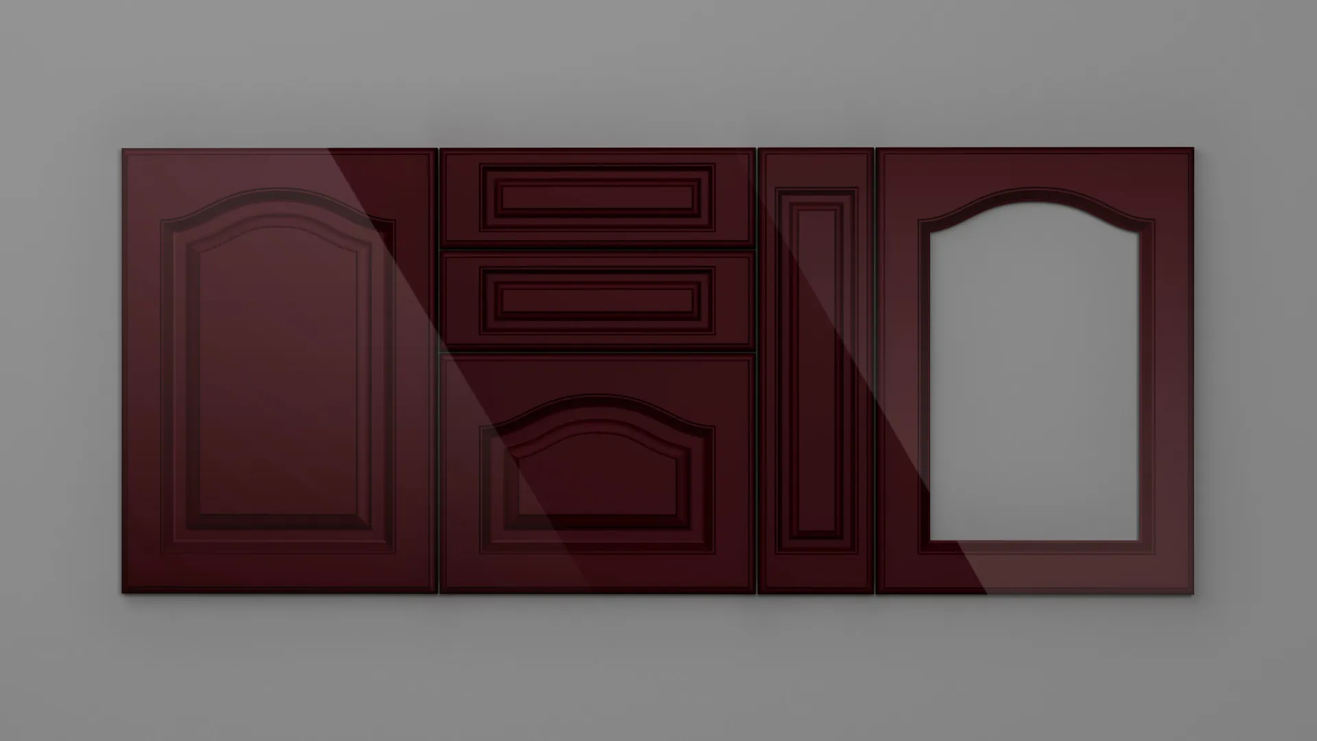 18 mm A63/P BORDO HG 3D - high gloss 3d - culori uni