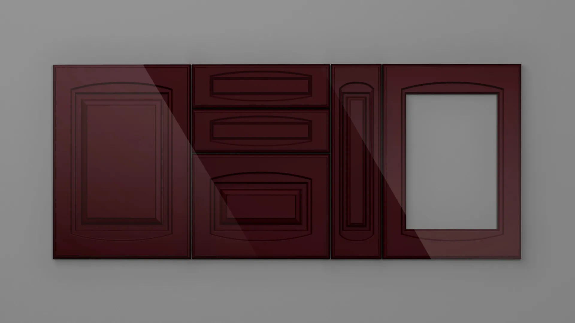 18 mm A70/P BORDO HG 3D - high gloss 3d - culori uni