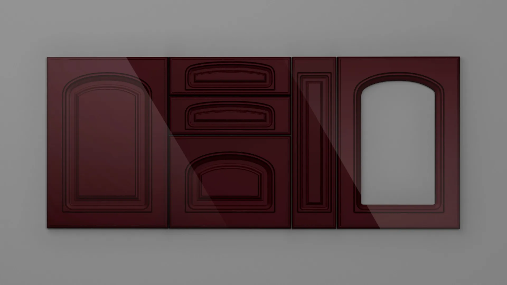 18 mm A72/P BORDO HG 3D - high gloss 3d - culori uni
