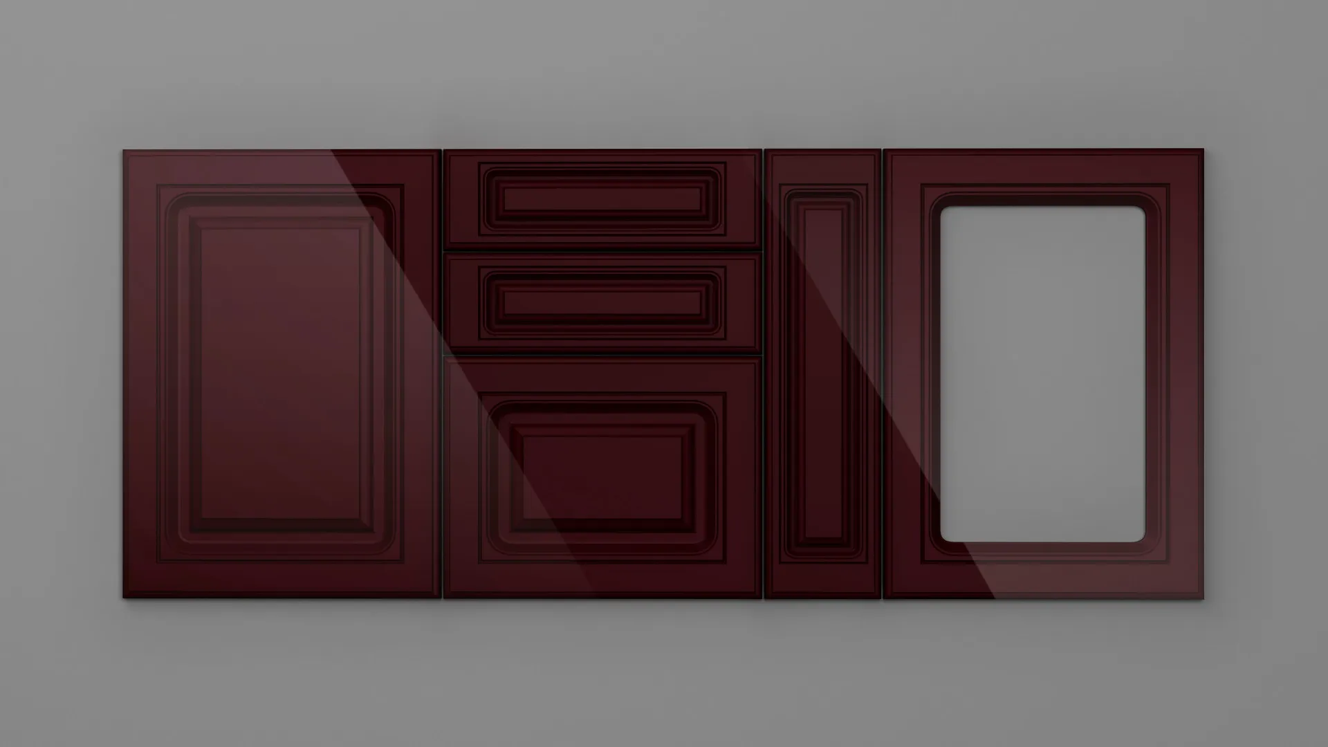 18 mm A74/P BORDO HG 3D - high gloss 3d - culori uni