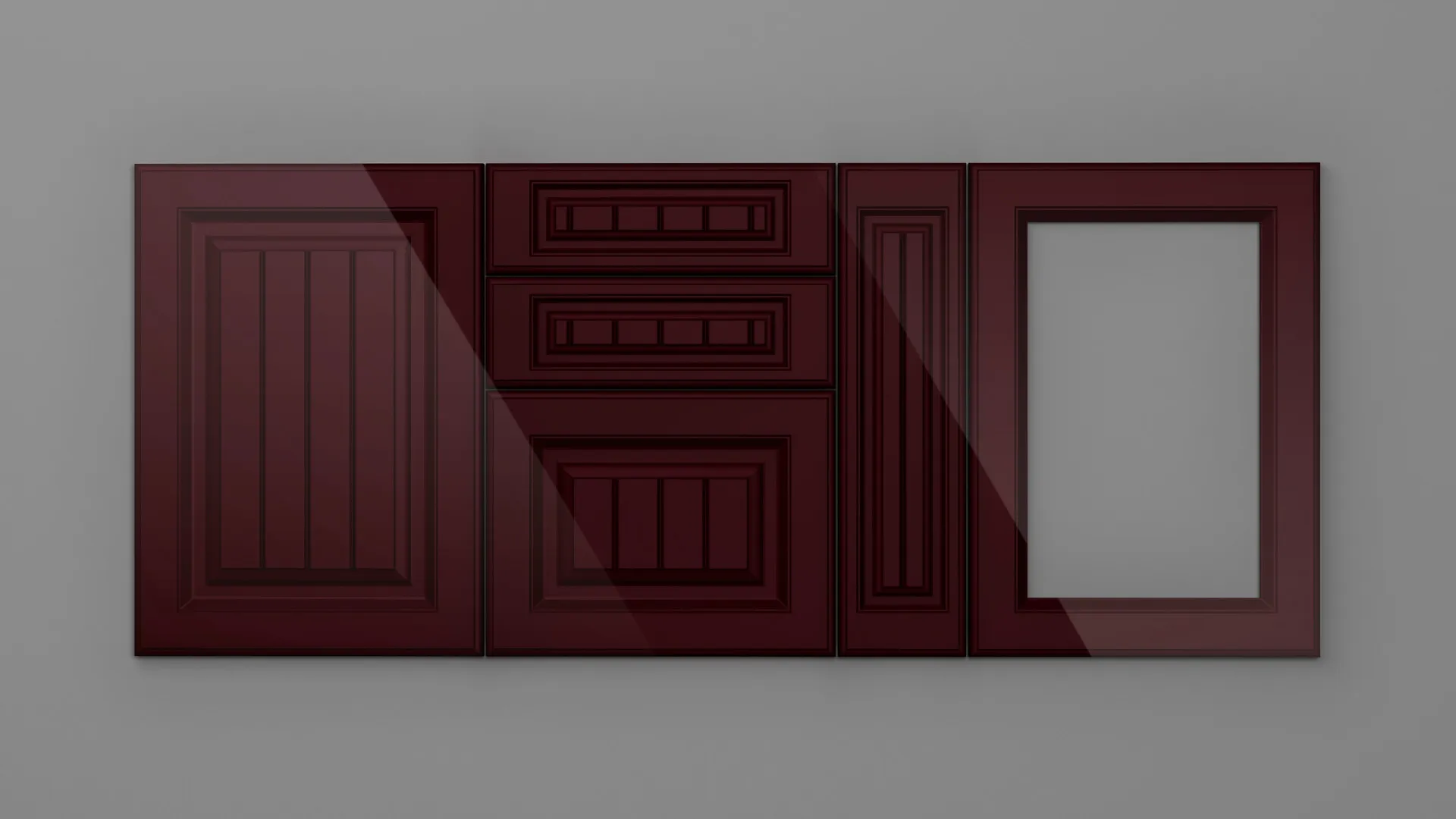 18 mm A77/P BORDO HG 3D - high gloss 3d - culori uni