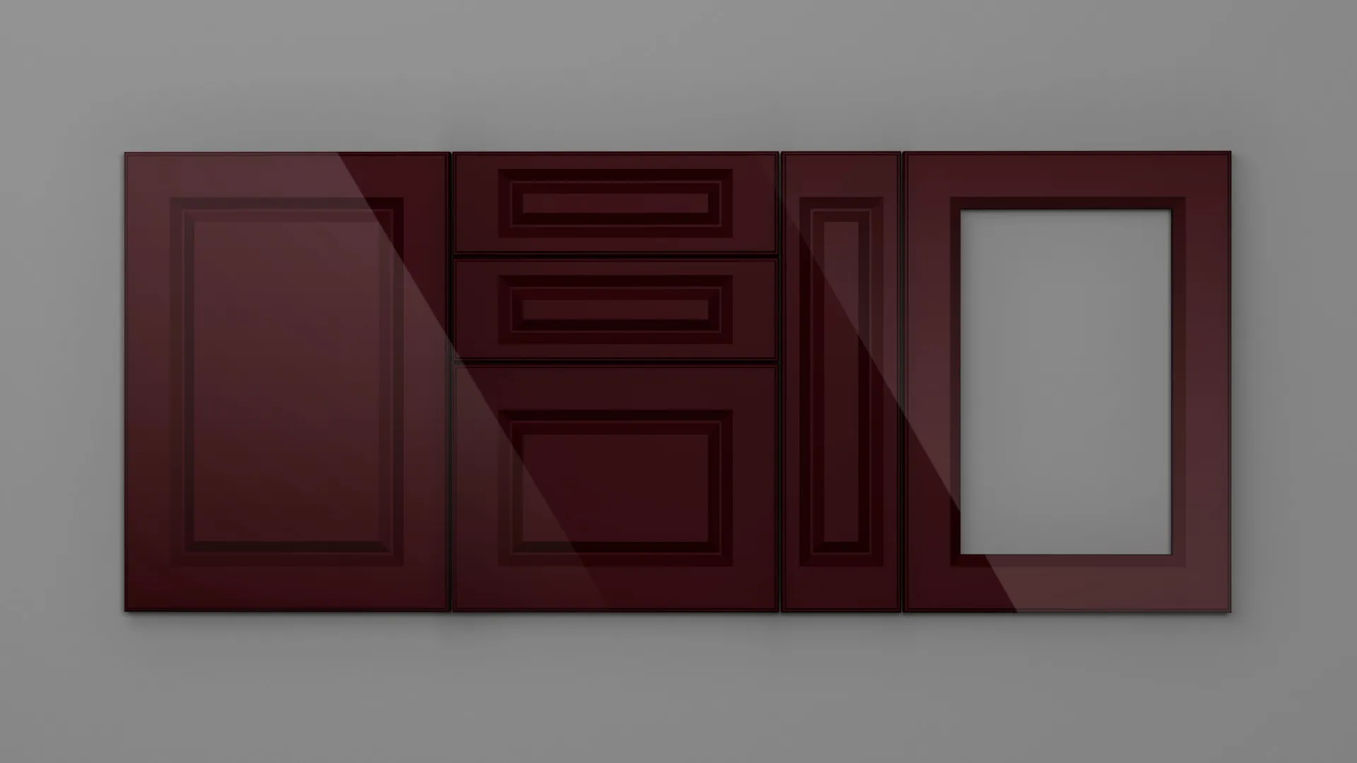 18 mm A129/D BORDO HG 3D - high gloss 3d - culori uni