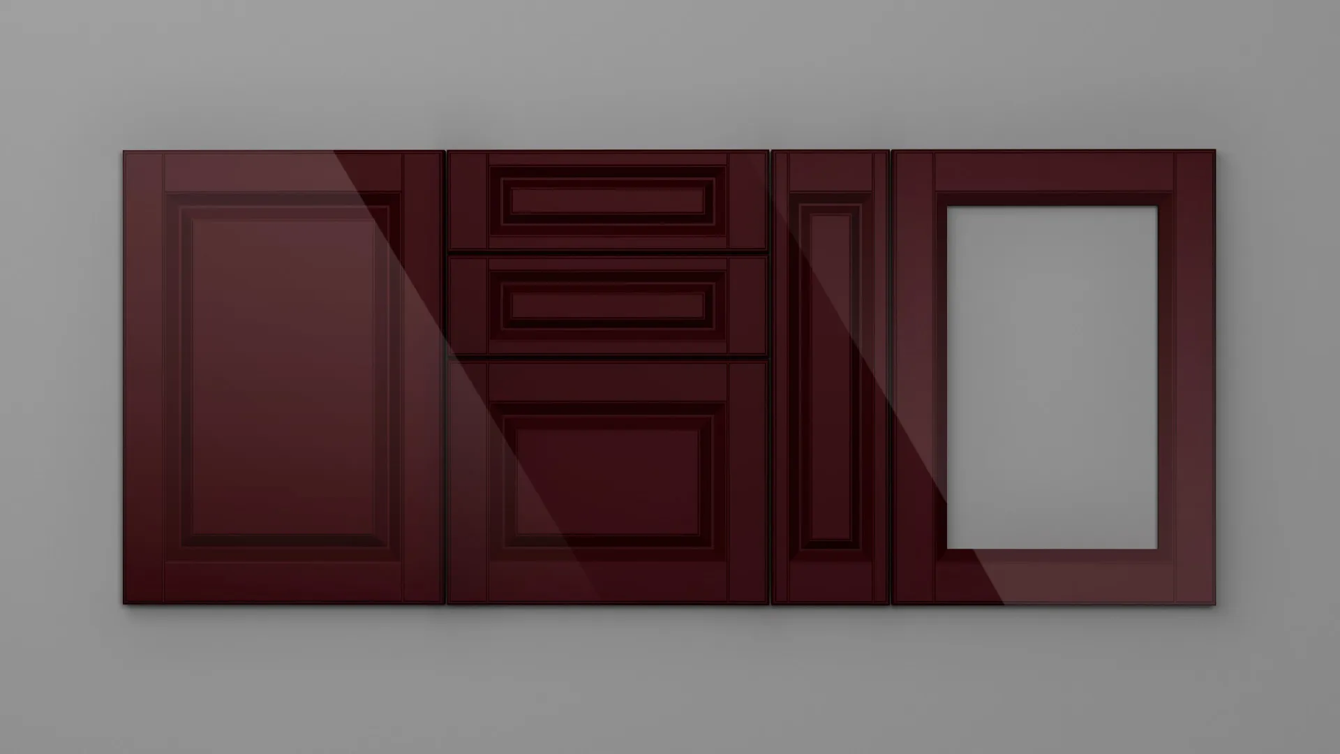18 mm A131/D BORDO HG 3D - high gloss 3d - culori uni