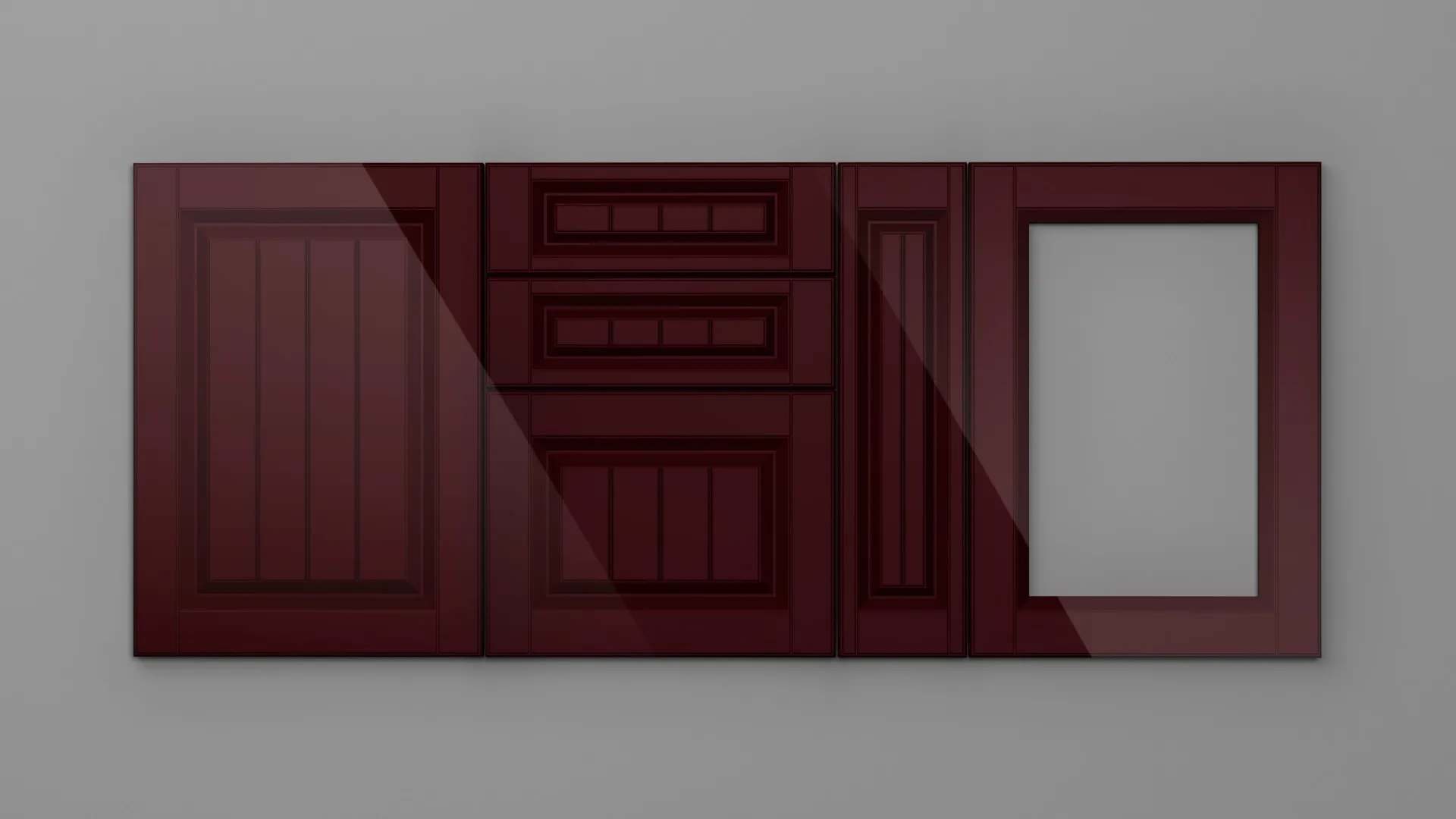 18 mm A132/D BORDO HG 3D - high gloss 3d - culori uni