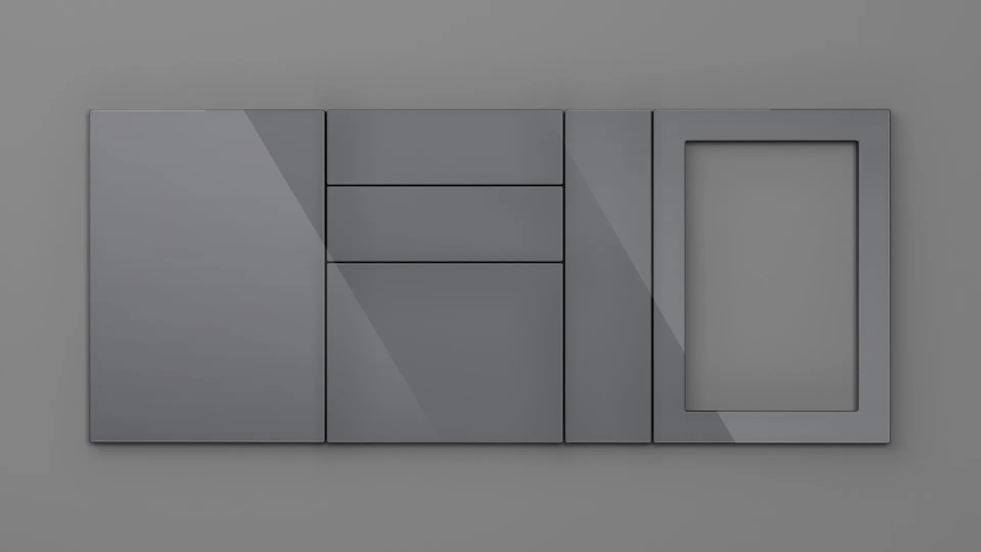18 mm CANT R2 NETT 8401 GRI PRAF HIGH GLOSS - high gloss - nett bond
