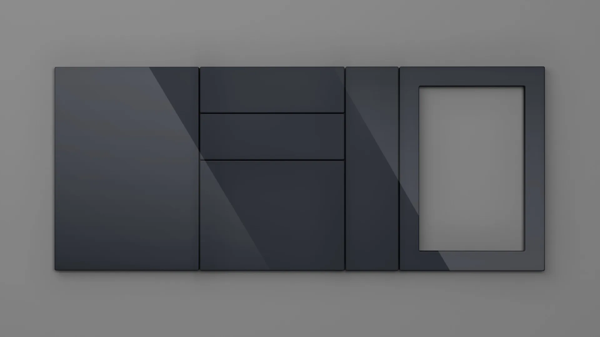 18 mm CANT R2 NETT 8402 NEGRU GRAFIT HIGH GLOSS - high gloss - nett bond