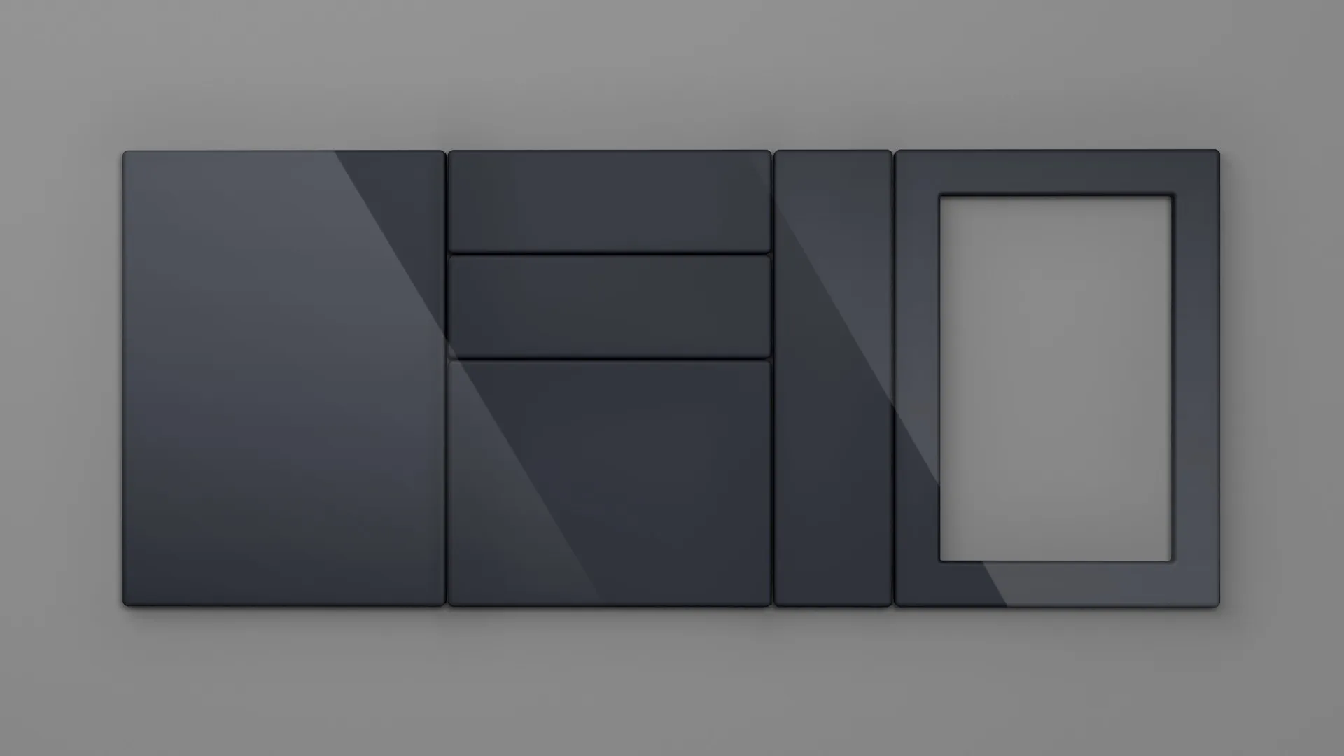 18 mm CANT R6 NETT 8402 NEGRU GRAFIT HIGH GLOSS - high gloss - nett bond