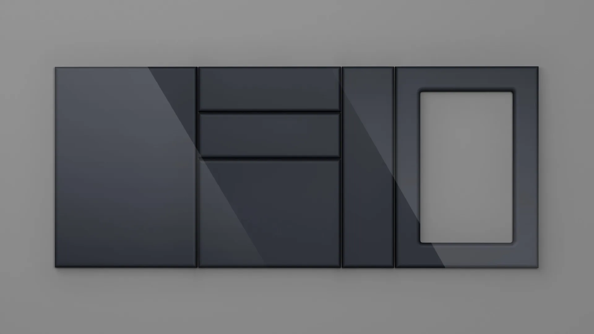 18 mm CANT R12 NETT 8402 NEGRU GRAFIT HIGH GLOSS - high gloss - nett bond