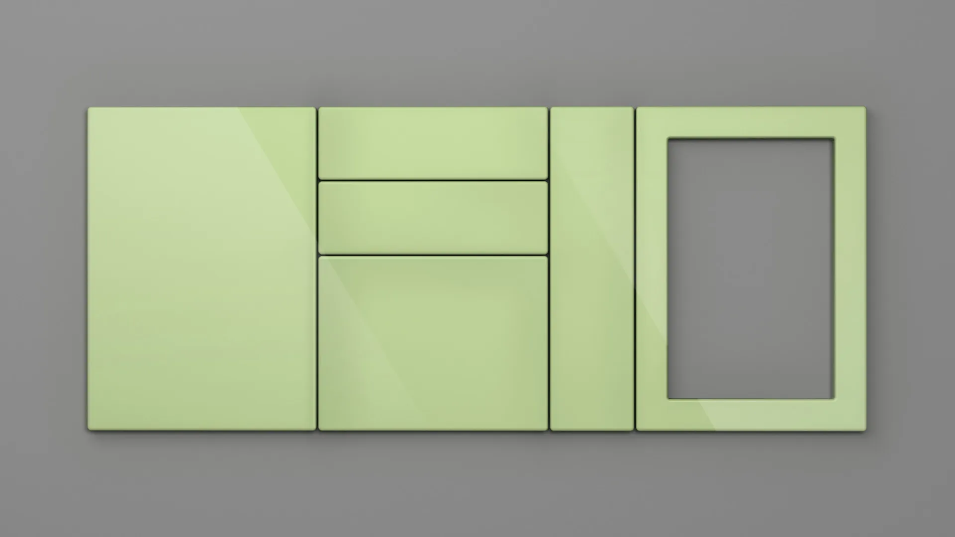 18 mm CANT R6 NETT 4700 VERDE FISTIC HIGH GLOSS - high gloss - nett colors