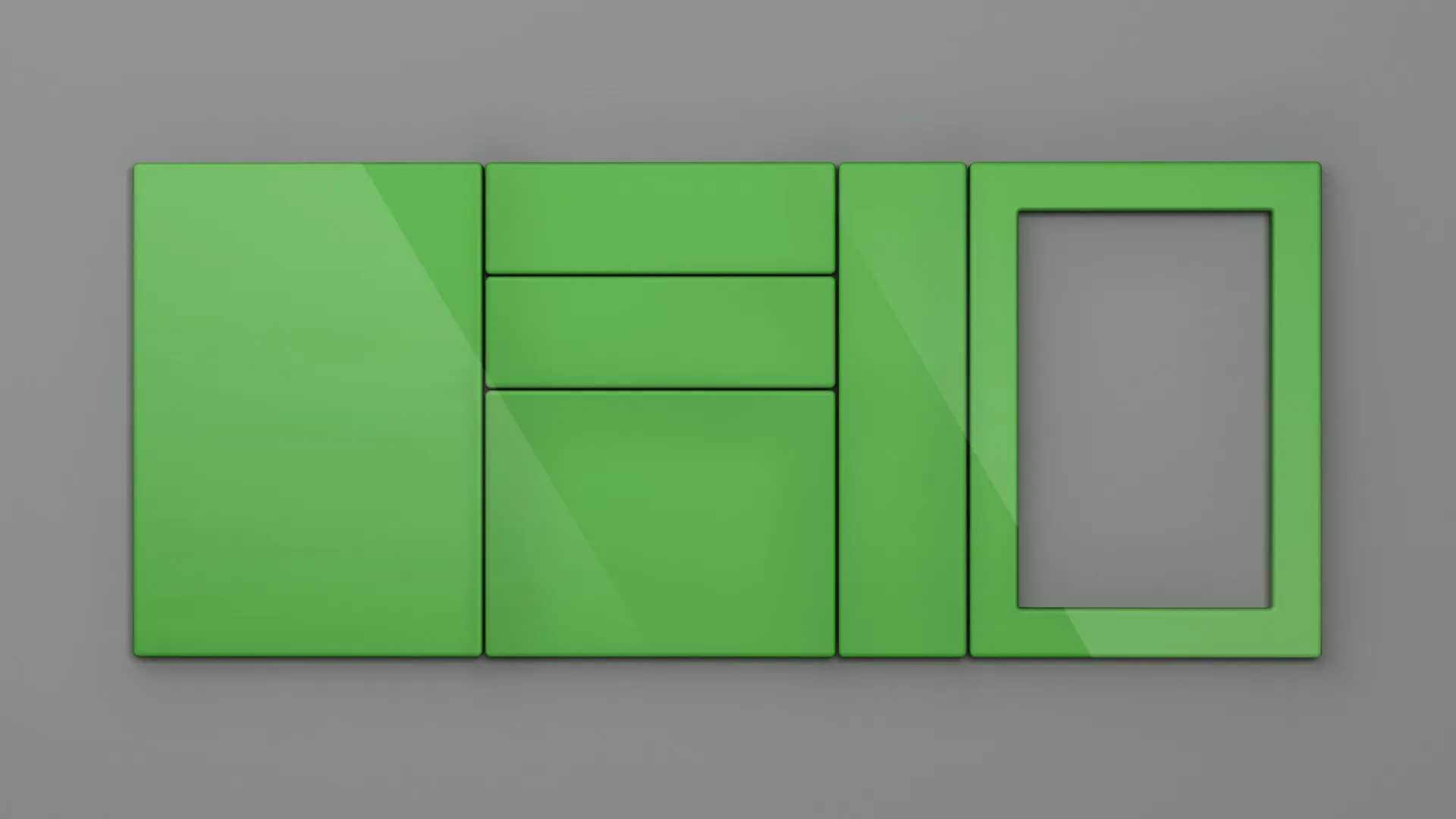 18 mm CANT R6 NETT 4801 VERDE VIVID HIGH GLOSS - high gloss - nett colors