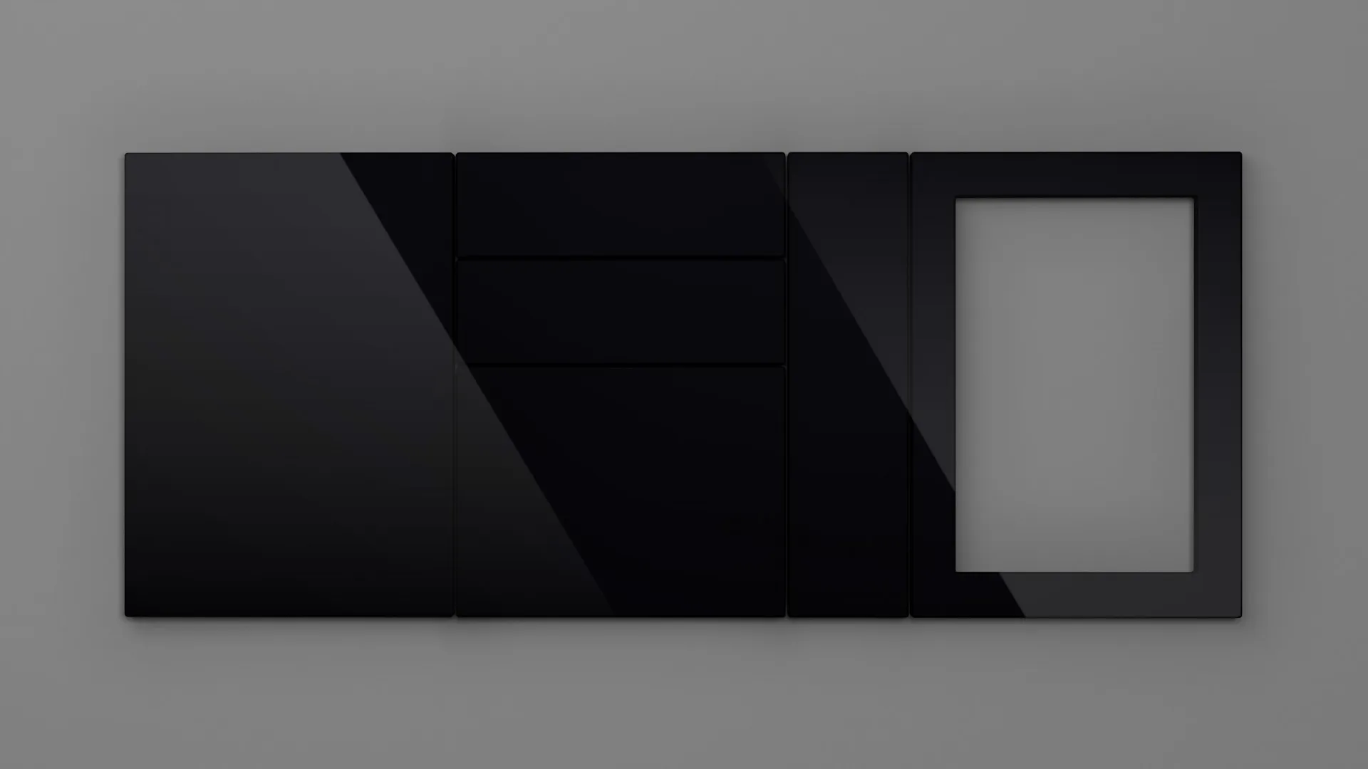 18 mm CANT R3 NETT 9900 NEGRU HIGH GLOSS - high gloss - nett colors