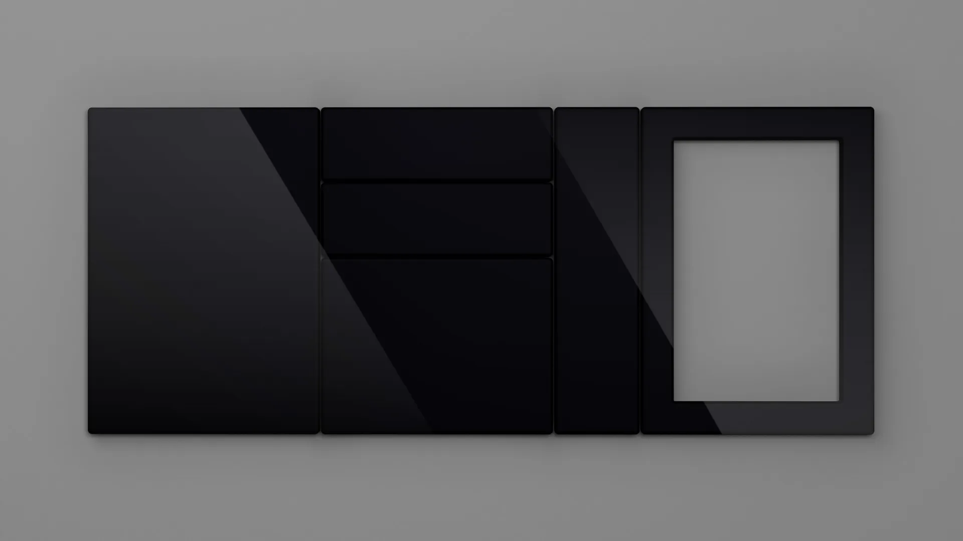 18 mm CANT R6 NETT 9900 NEGRU HIGH GLOSS - high gloss - nett colors