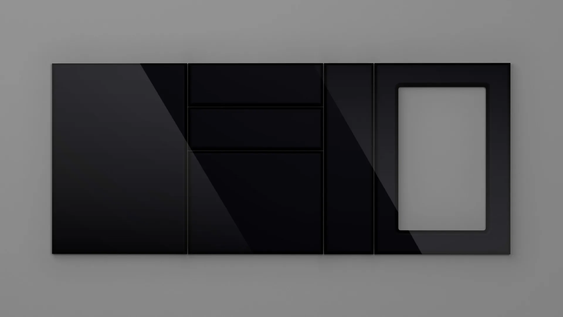 18 mm CANT R12 NETT 9900 NEGRU HIGH GLOSS - high gloss - nett colors