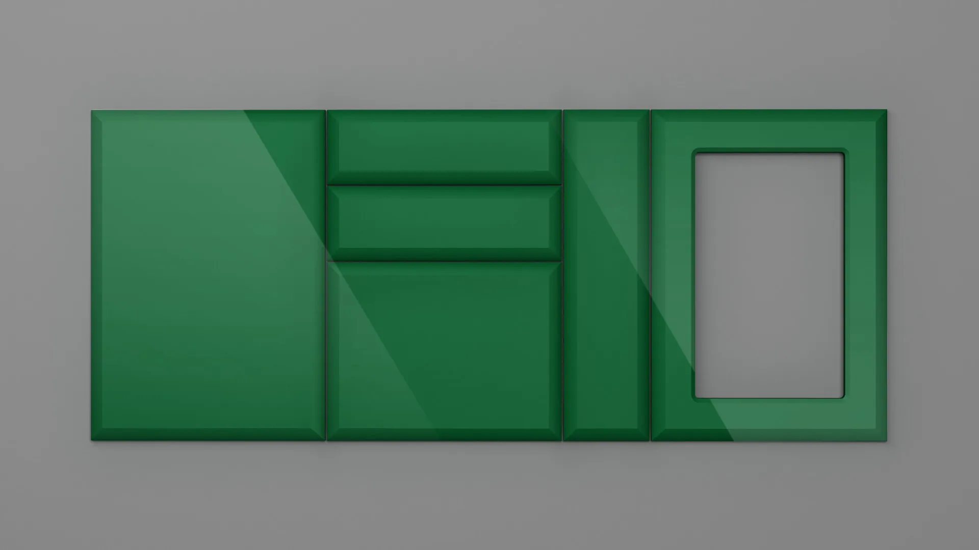 18 mm CANT S NETT 4900 VERDE SMARALD HIGH GLOSS - high gloss - nett colors