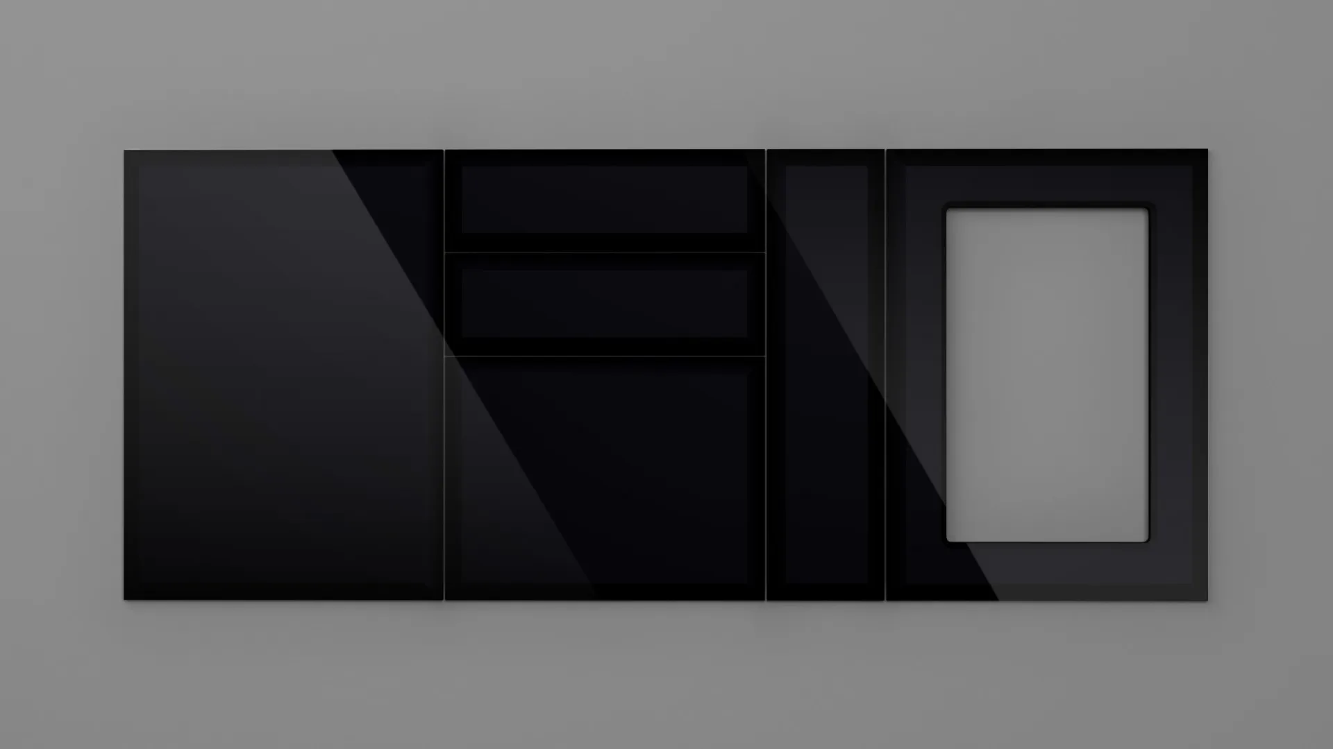 18 mm CANT S NETT 9900 NEGRU HIGH GLOSS - high gloss - nett colors