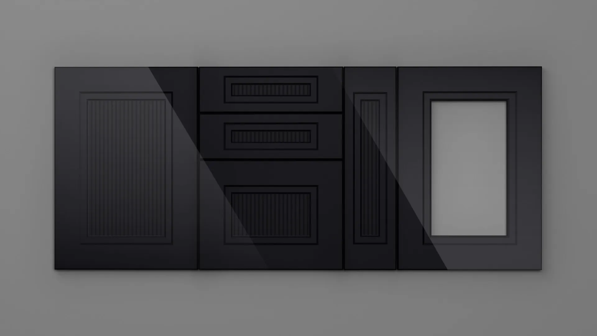 22 mm A270/T NEGRU HG 3D - high gloss 3d - culori uni