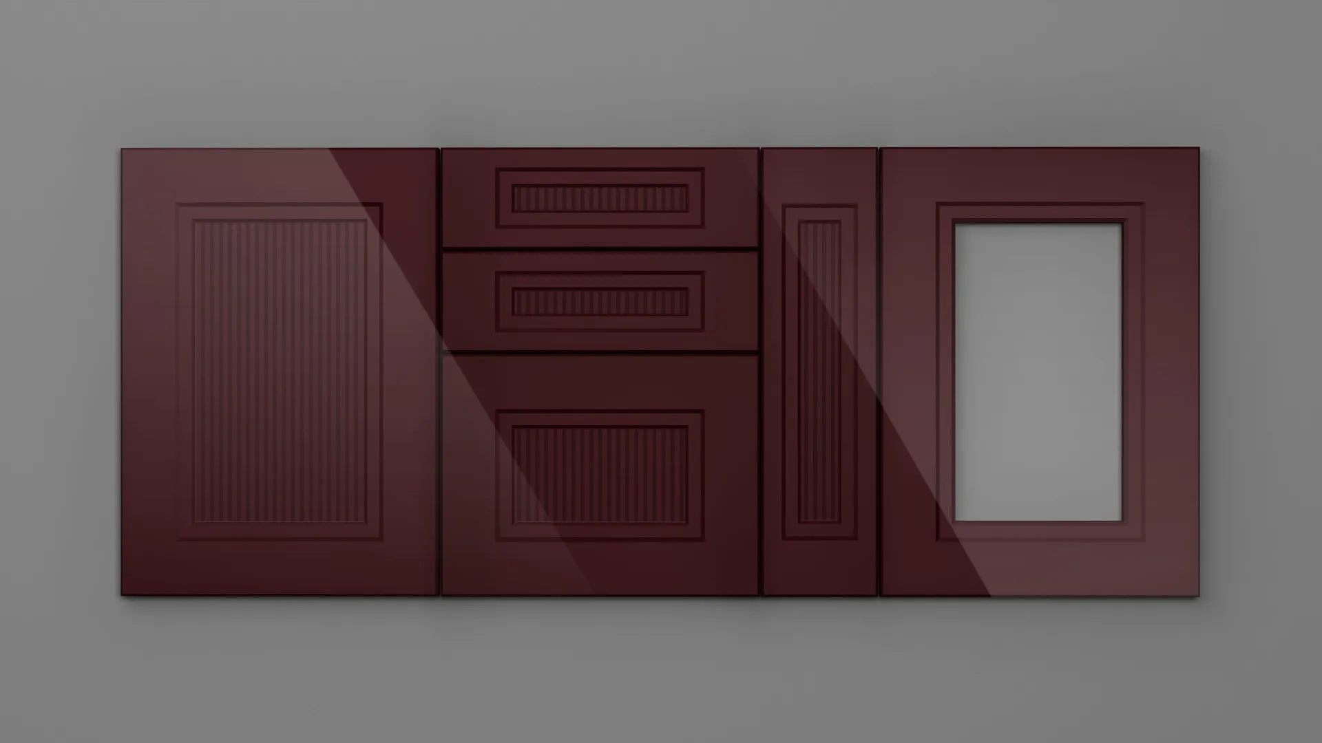 22 mm A270/T BORDO HG 3D - high gloss 3d - culori uni