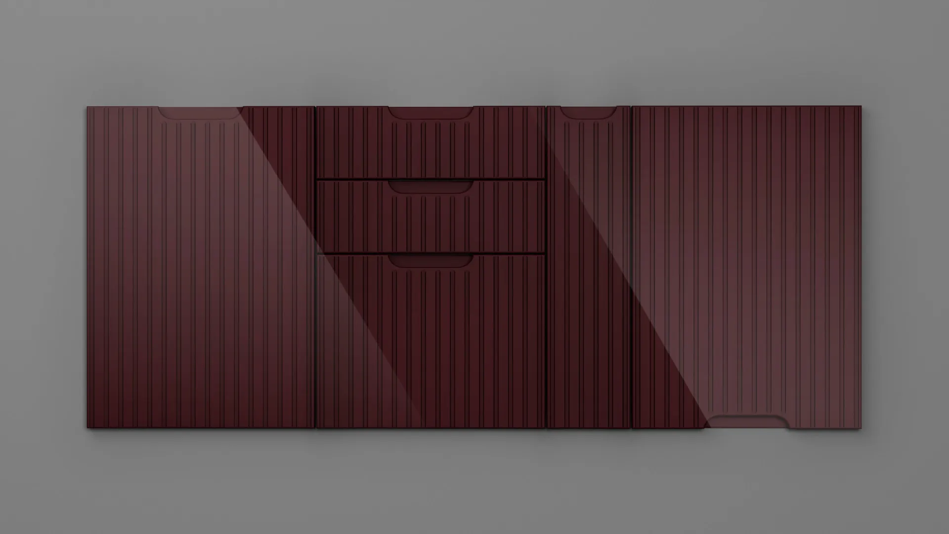 18 mm A355/R3 BORDO HG 3D - high gloss 3d - culori uni