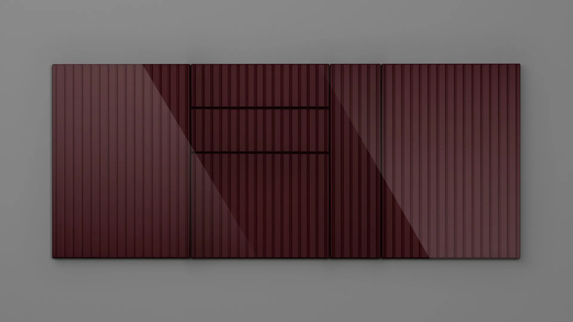 18 mm A332/R3T4 BORDO HG 3D - high gloss 3d - culori uni