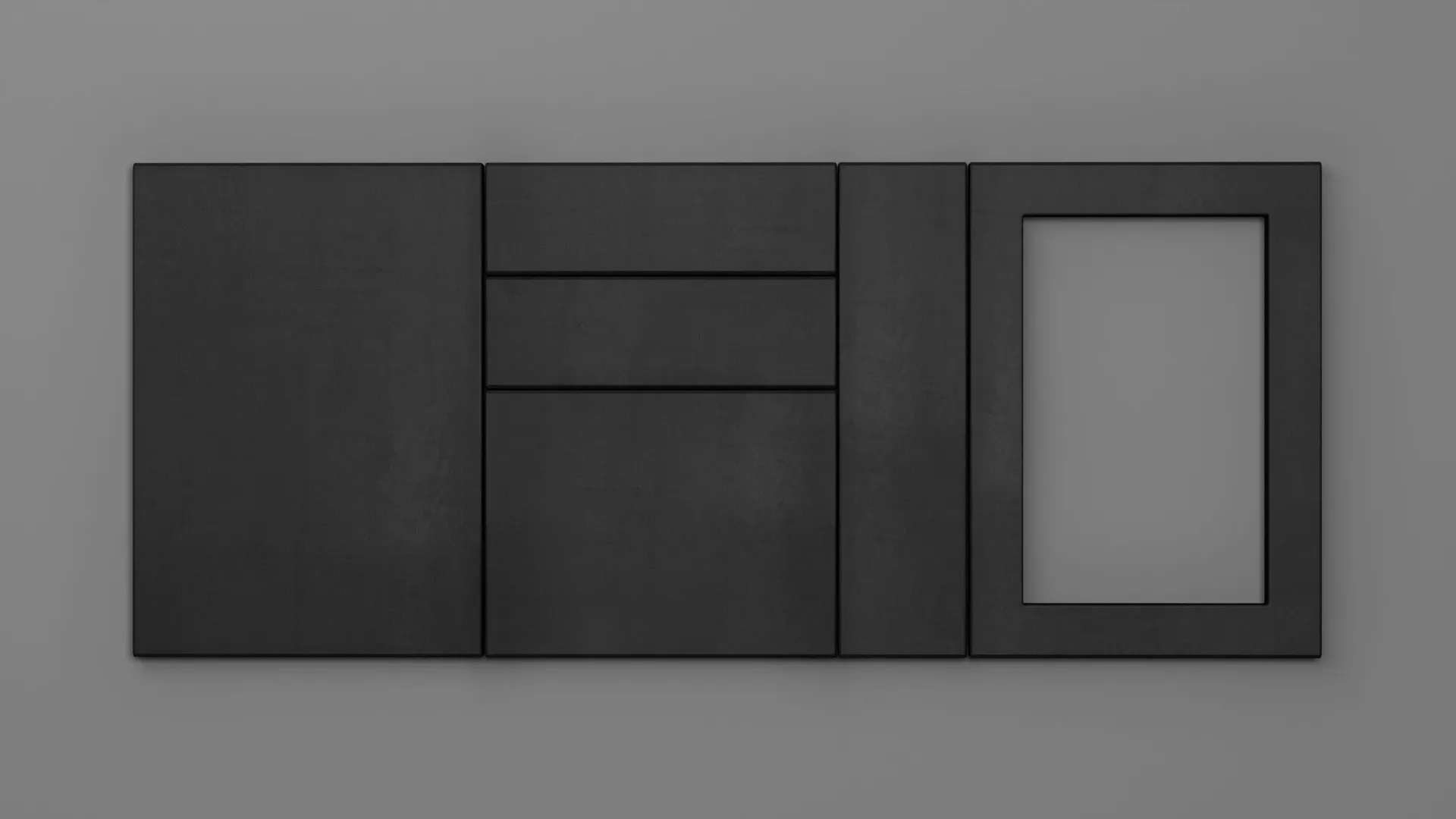 18 mm A333/R3T4 NEGRU CERAMIC - mat - imitație de textură