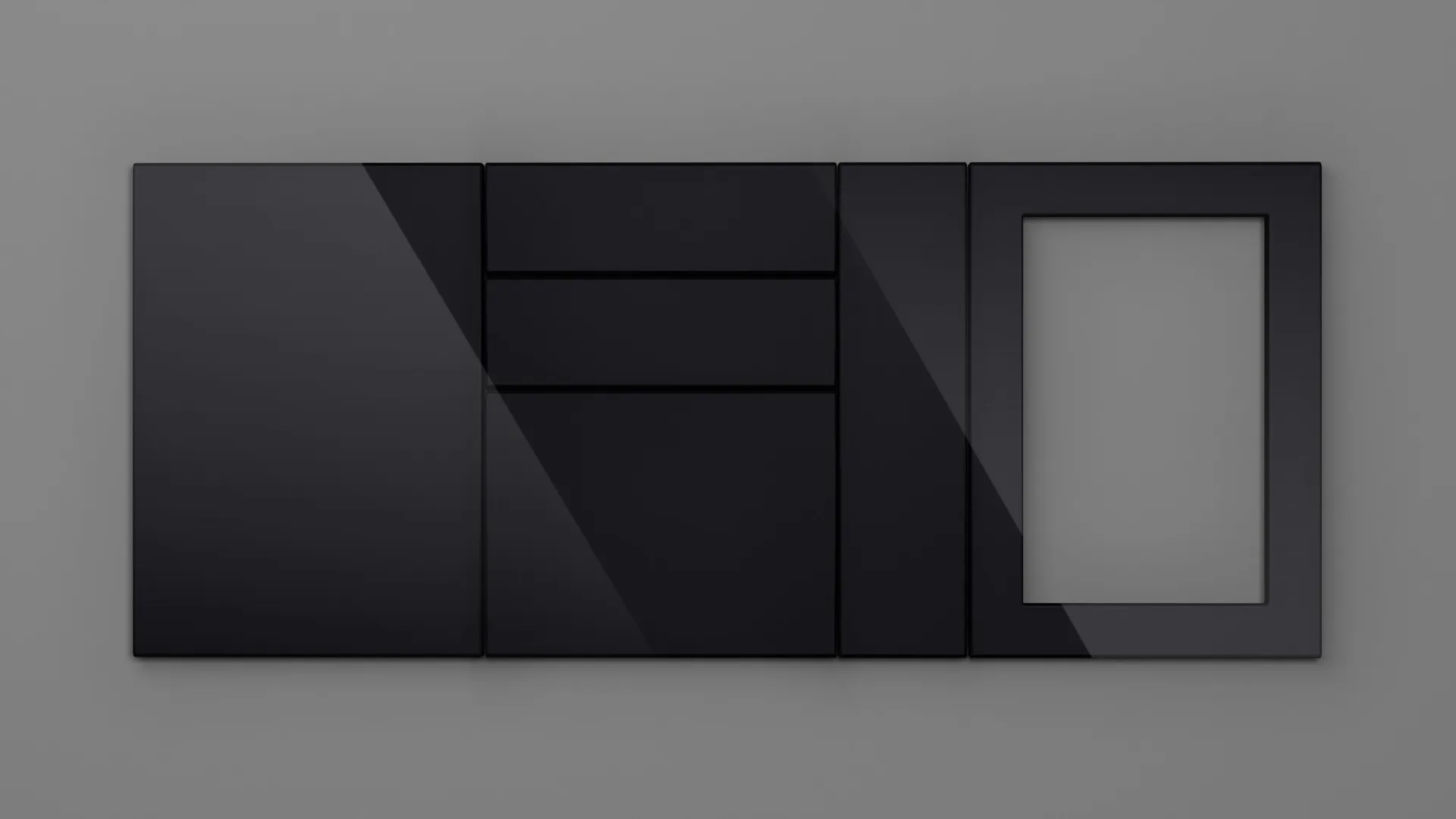 18 mm A333/R3T4 NEGRU HG 3D - high gloss 3d - culori uni