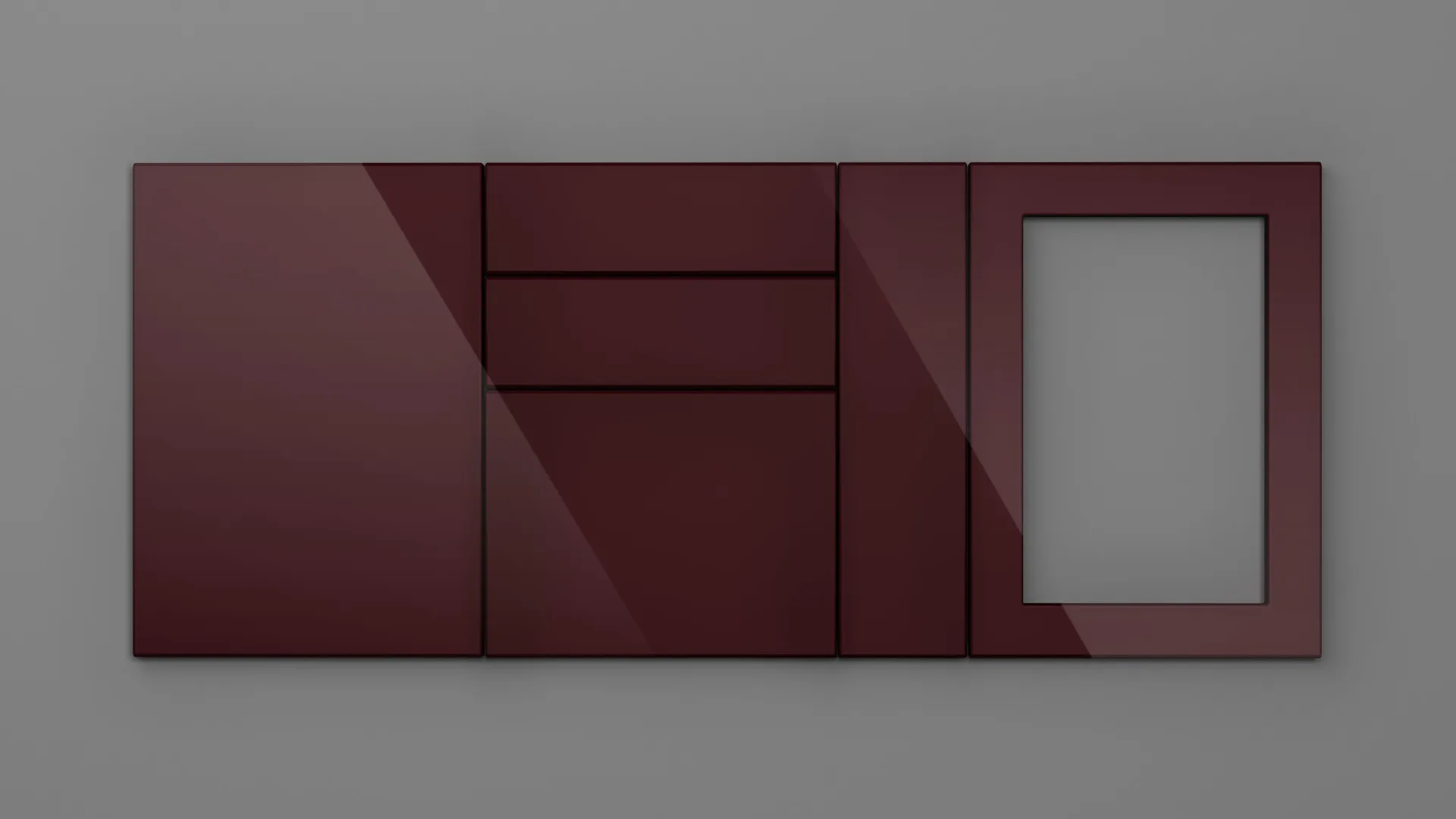 18 mm A333/R3T4 BORDO HG 3D - high gloss 3d - culori uni